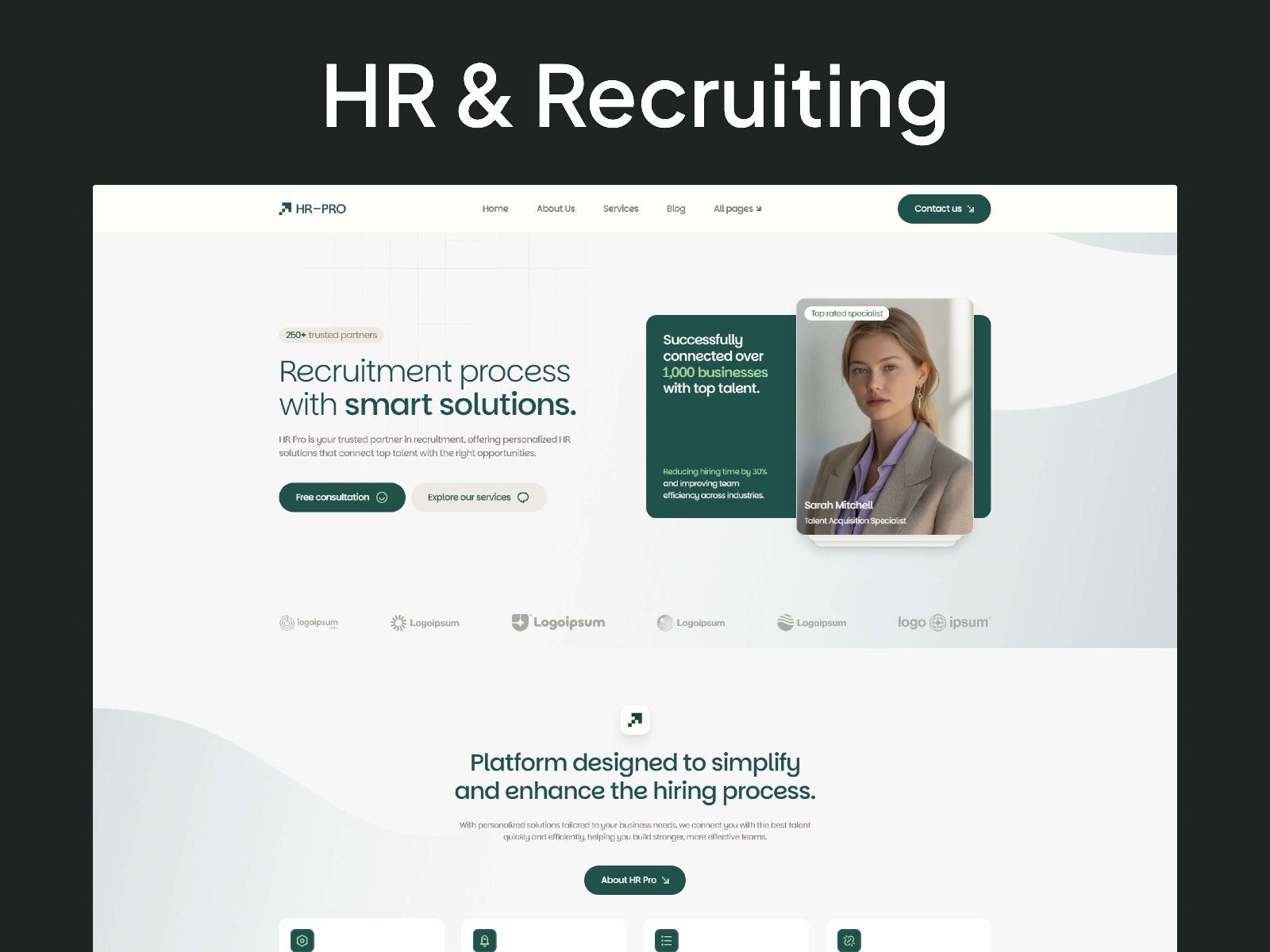 Screenshot of Hrpro website