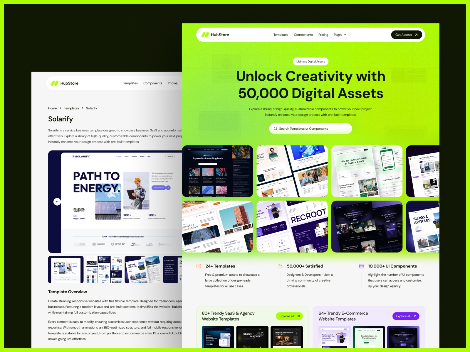 Screenshot of Hubstore website