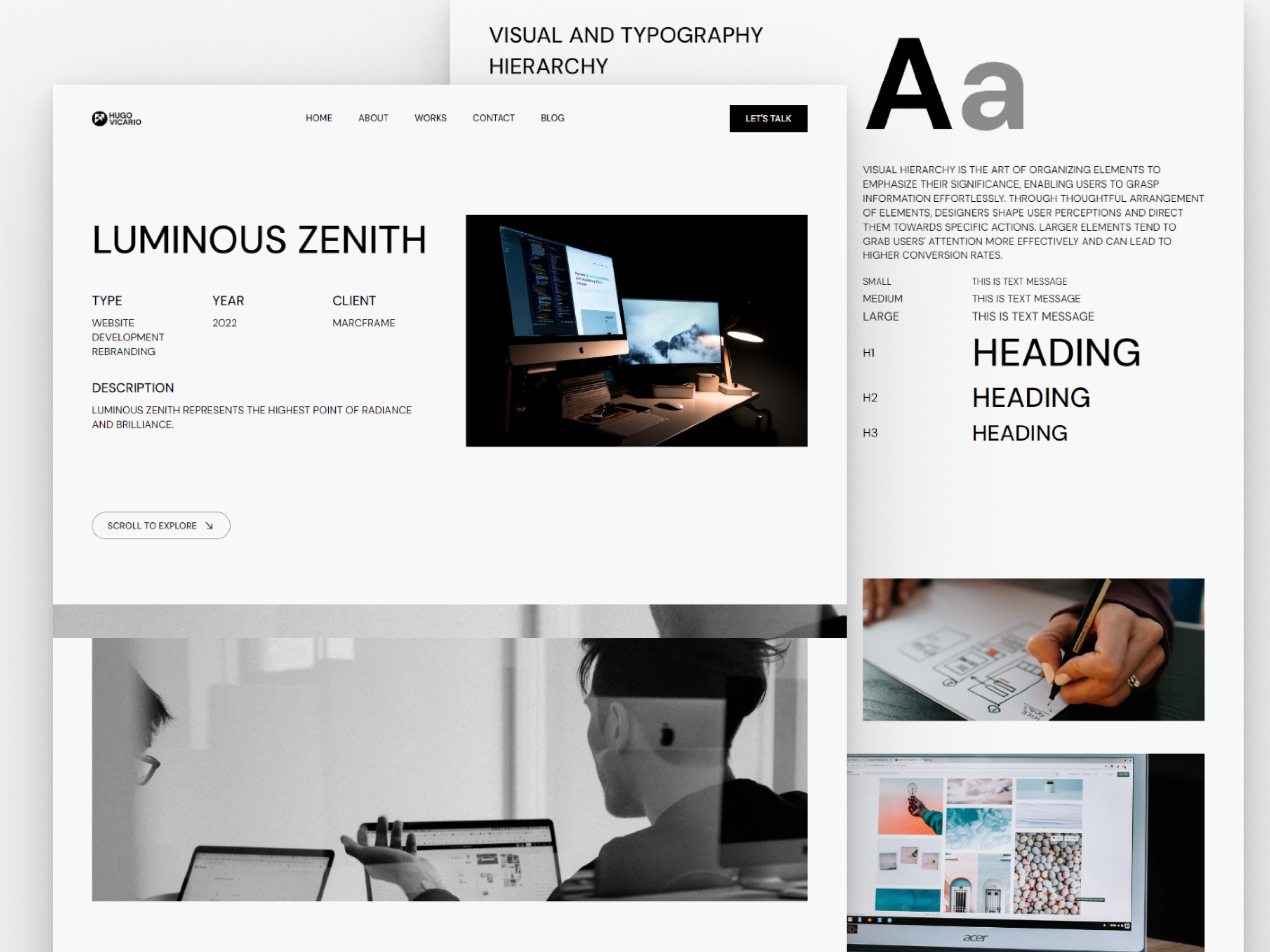 Screenshot 3 of Hugo vicario personal portfolio website
