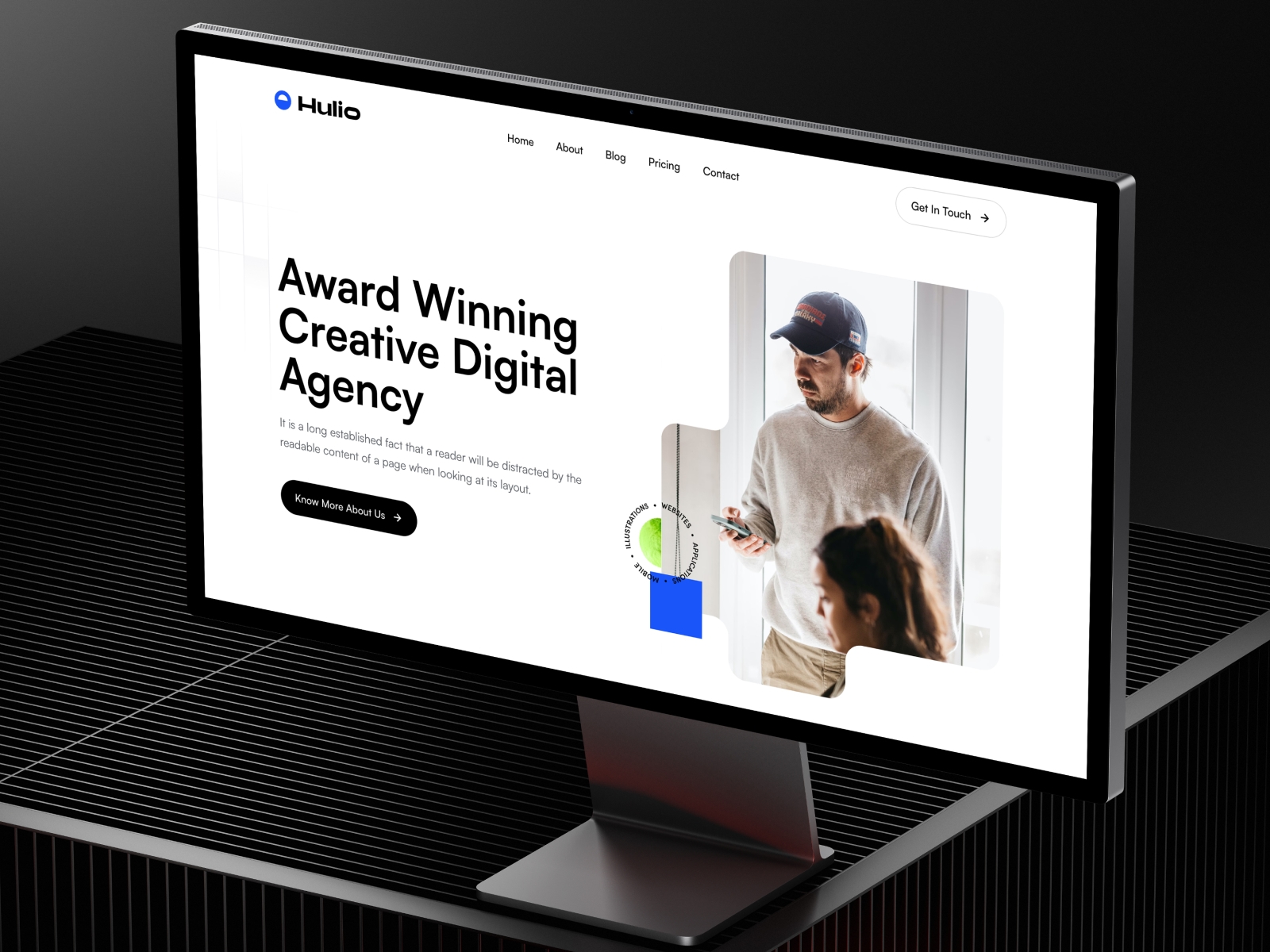 Screenshot of Hulio website