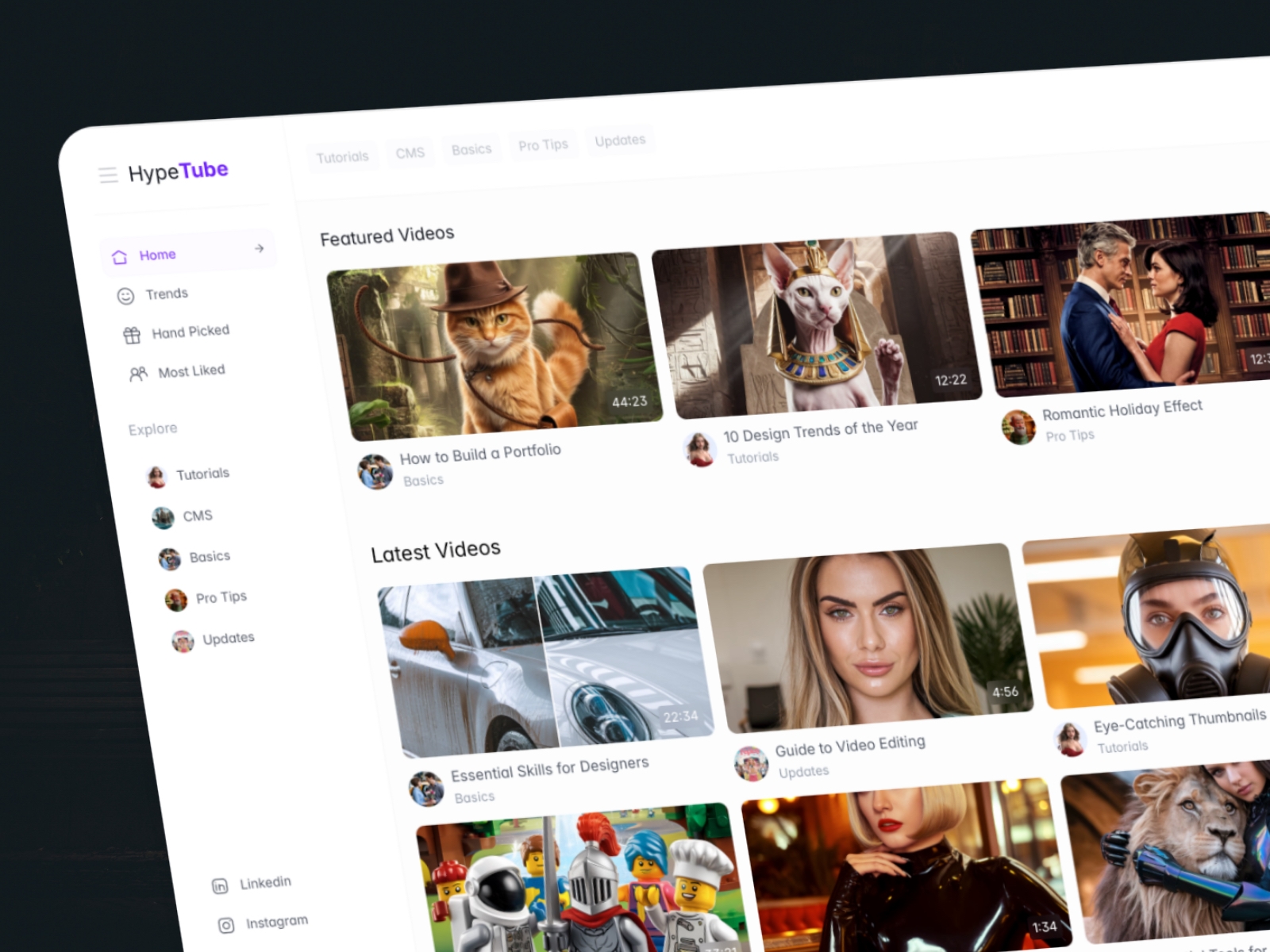 Screenshot of Hypetube website