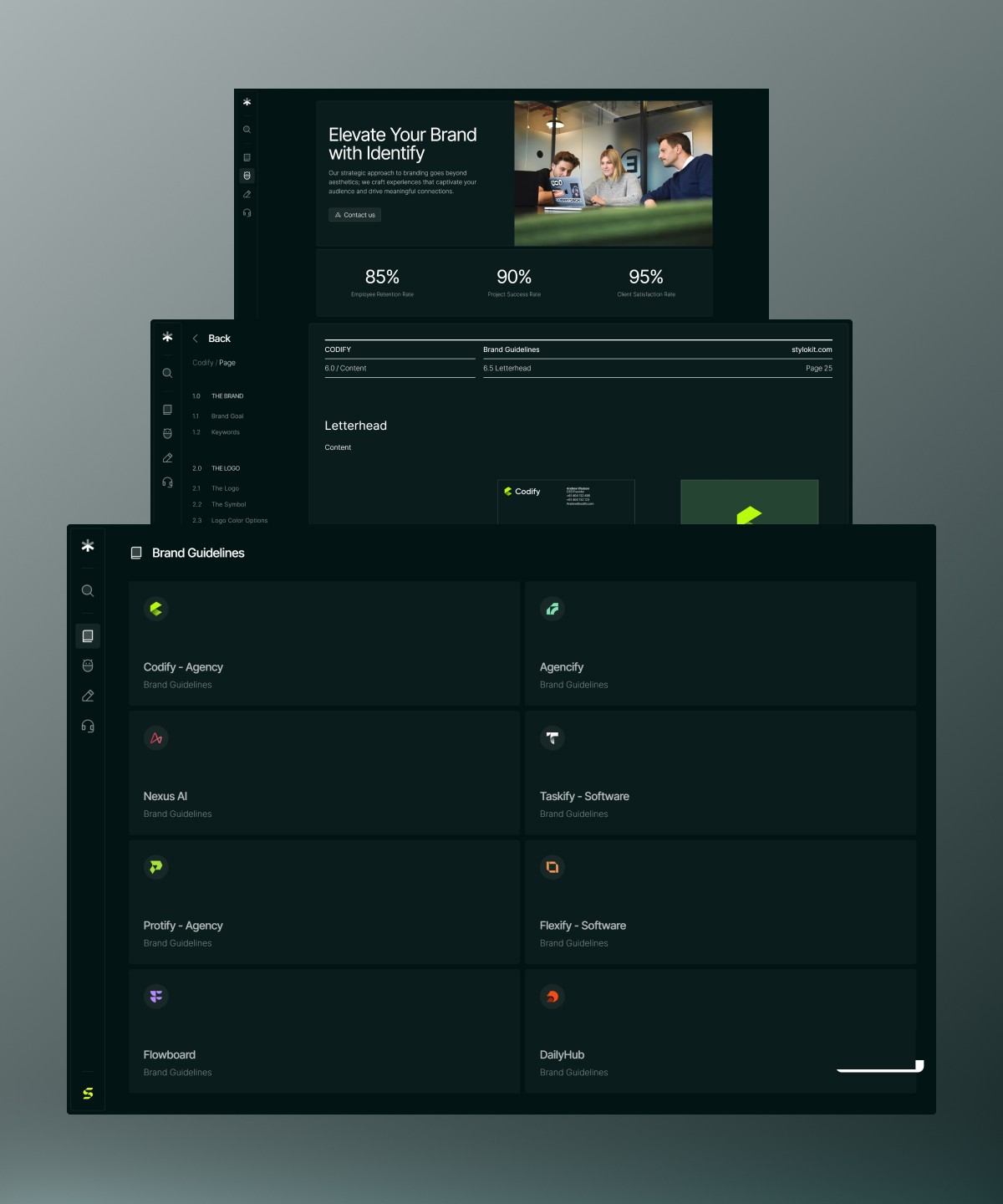 Screenshot of Identify website