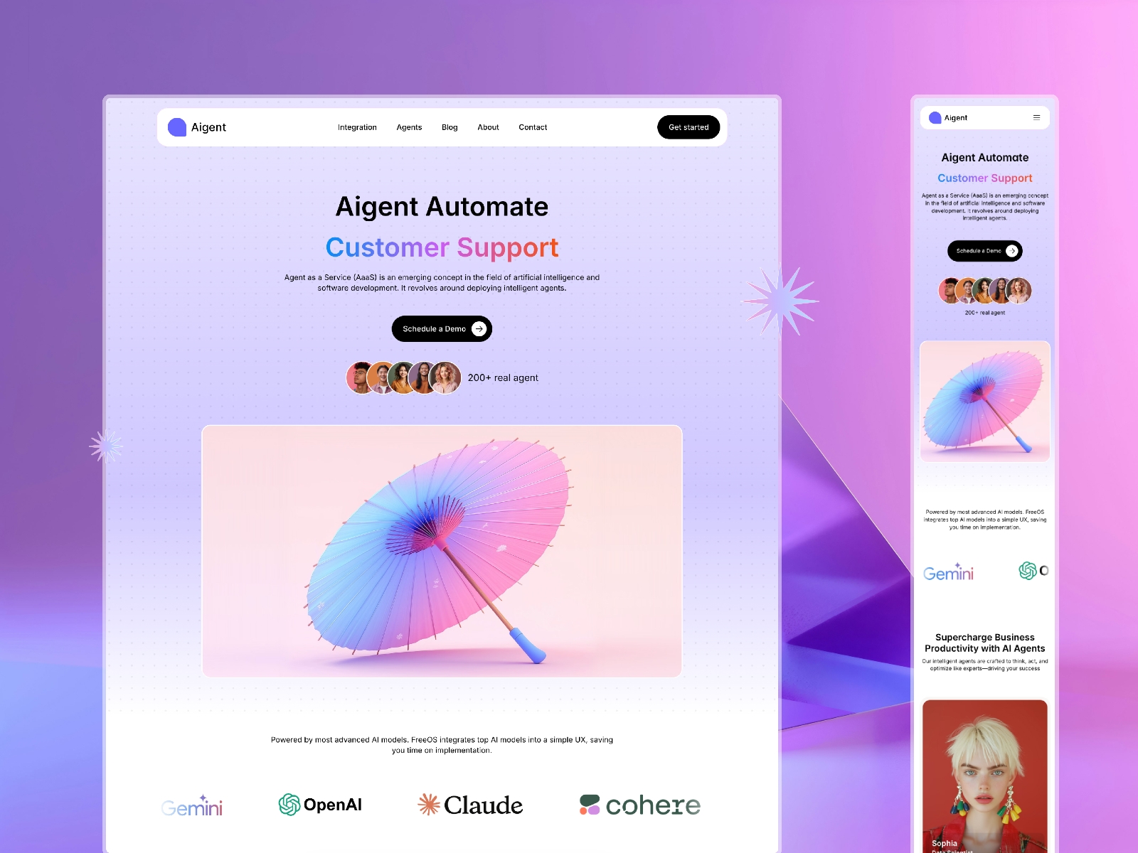 Screenshot of Igent website