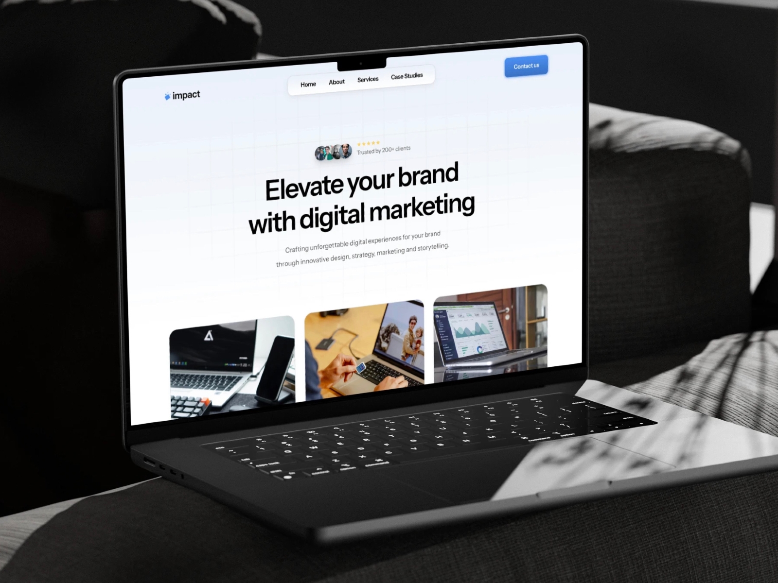 Screenshot of Impact website