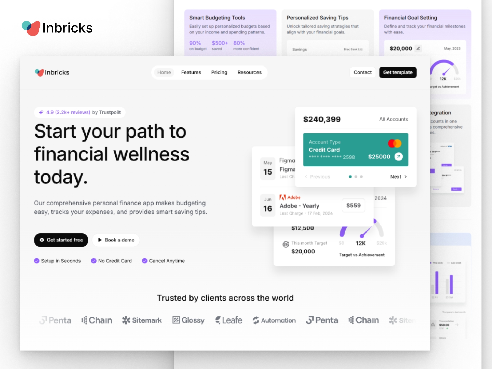 Screenshot of Inbricks website