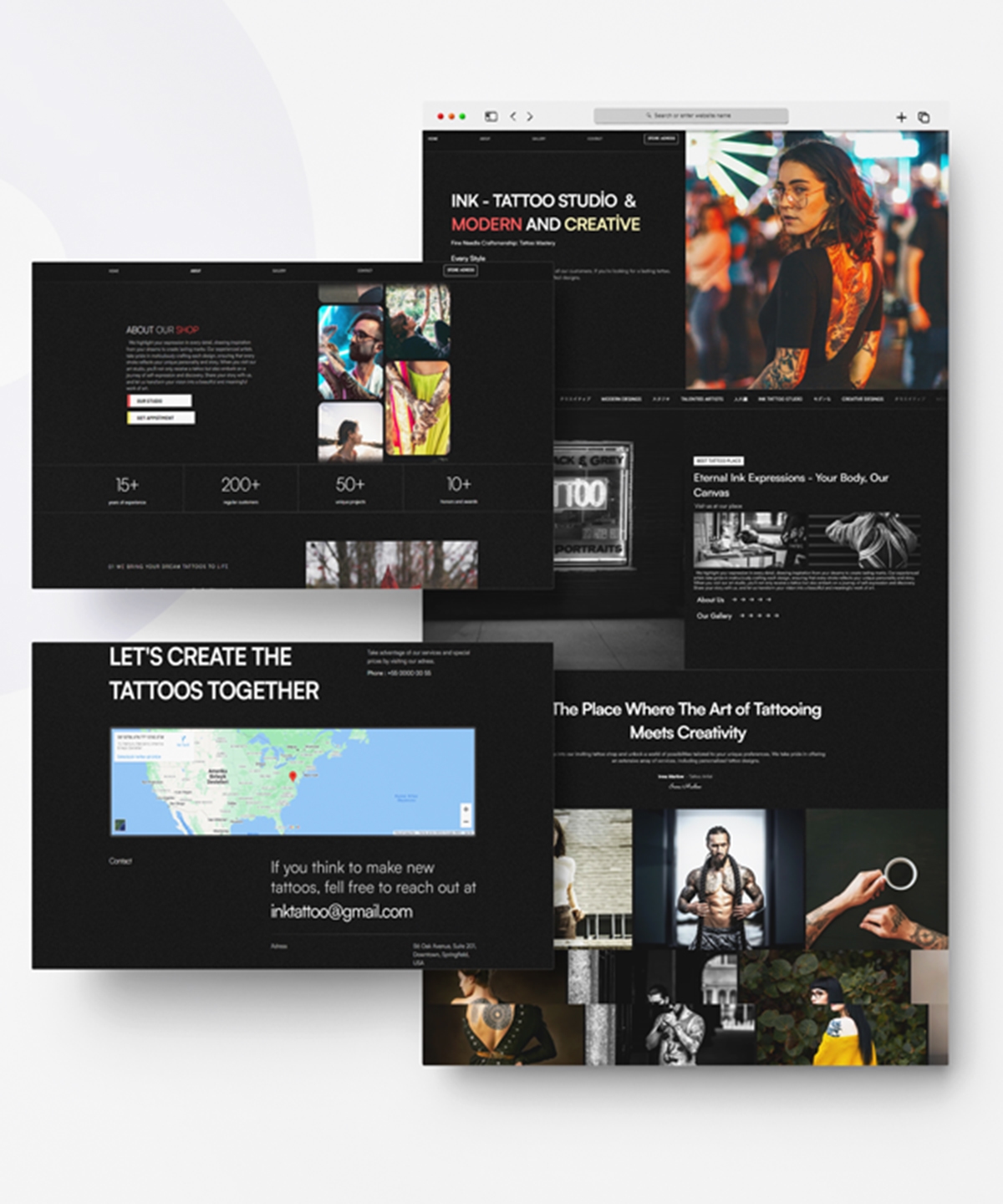 Screenshot of Inkcraft website
