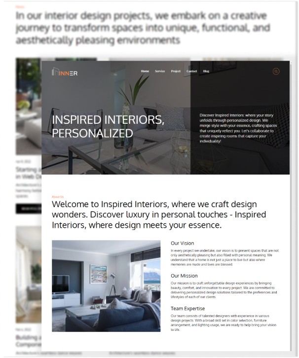 Screenshot of Inner architecture interior website website