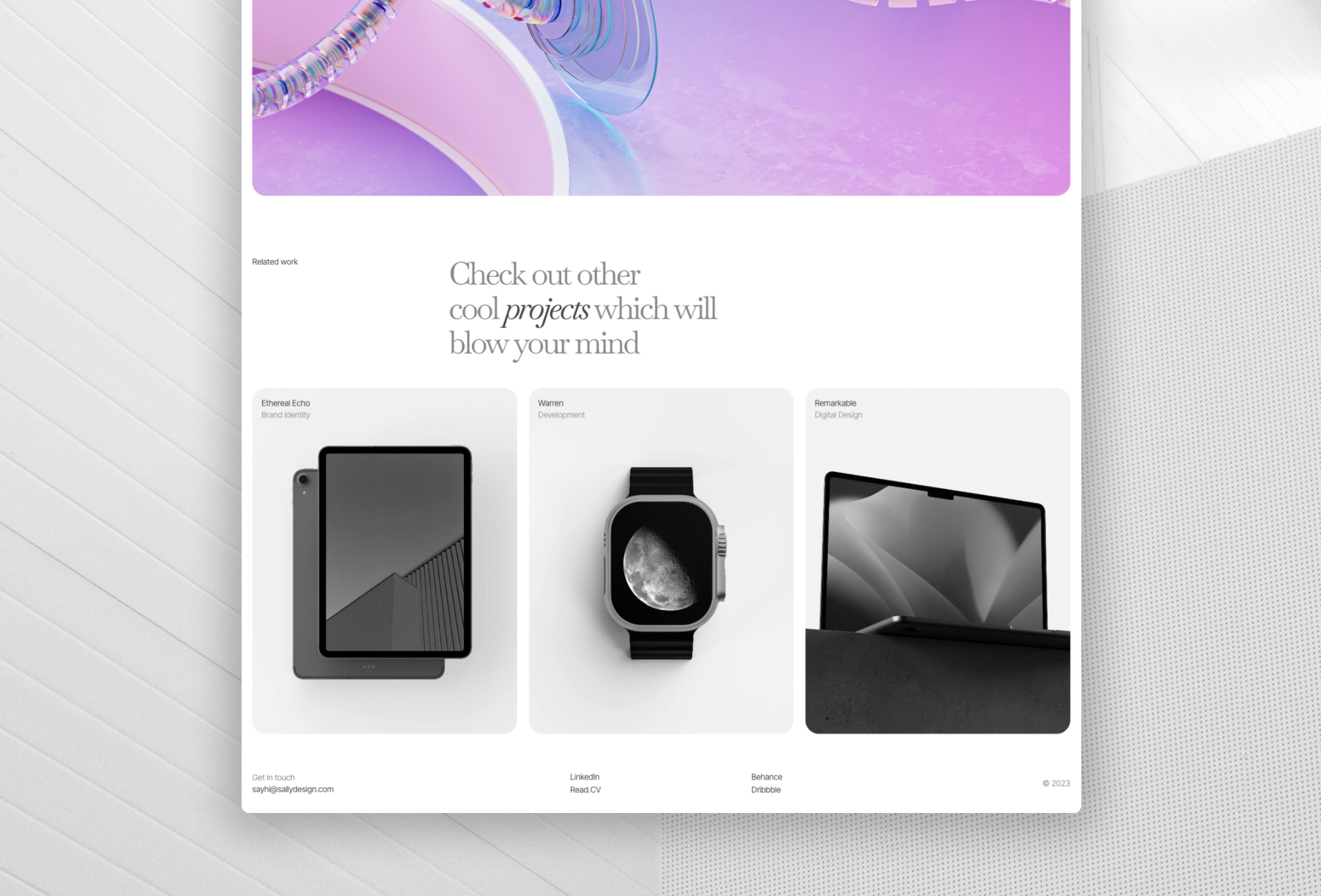 Screenshot 3 of Instrument portfolio template