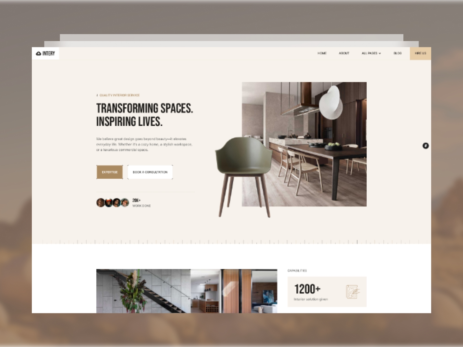Screenshot of Intery website