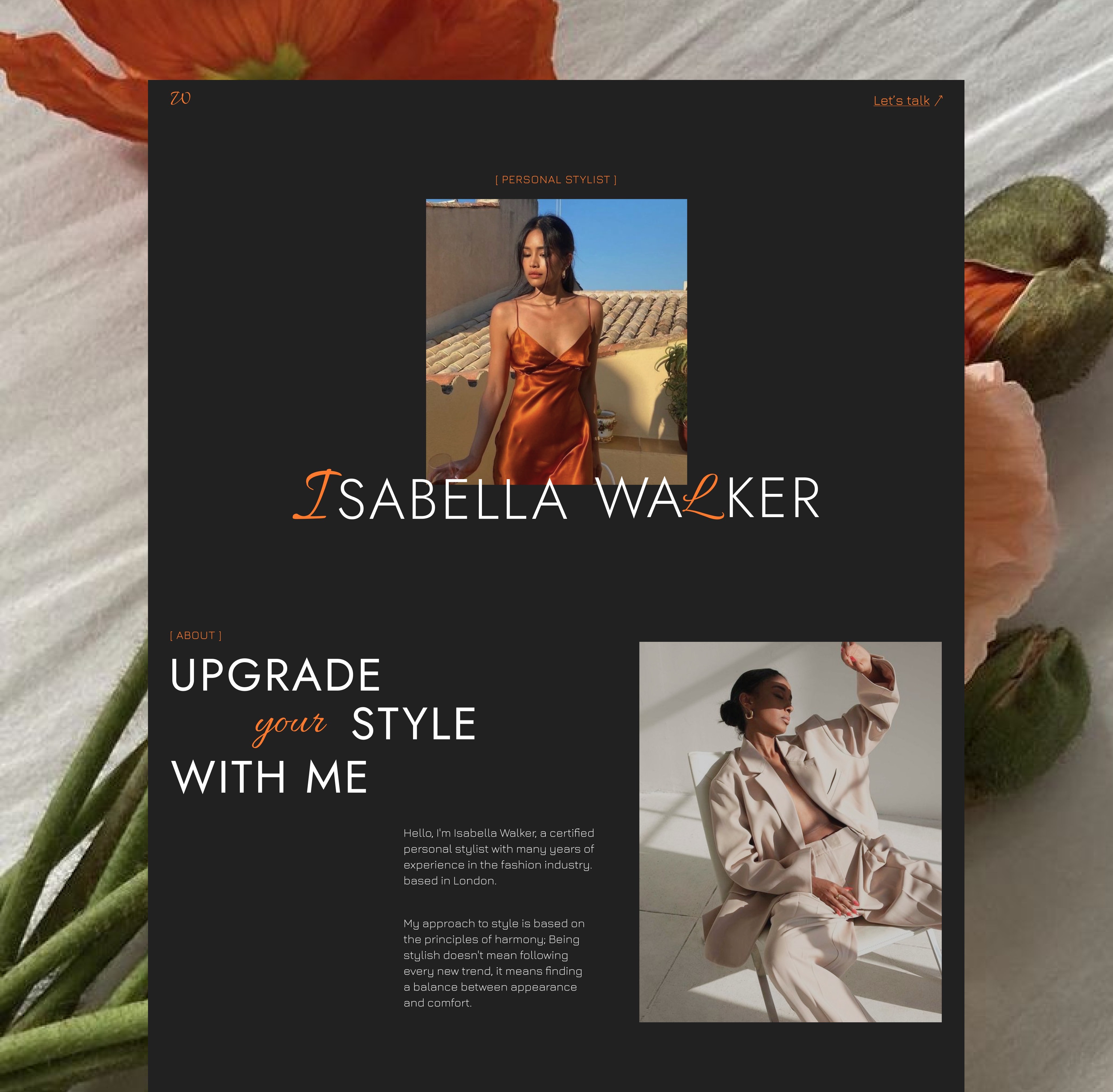Screenshot of Isabella website