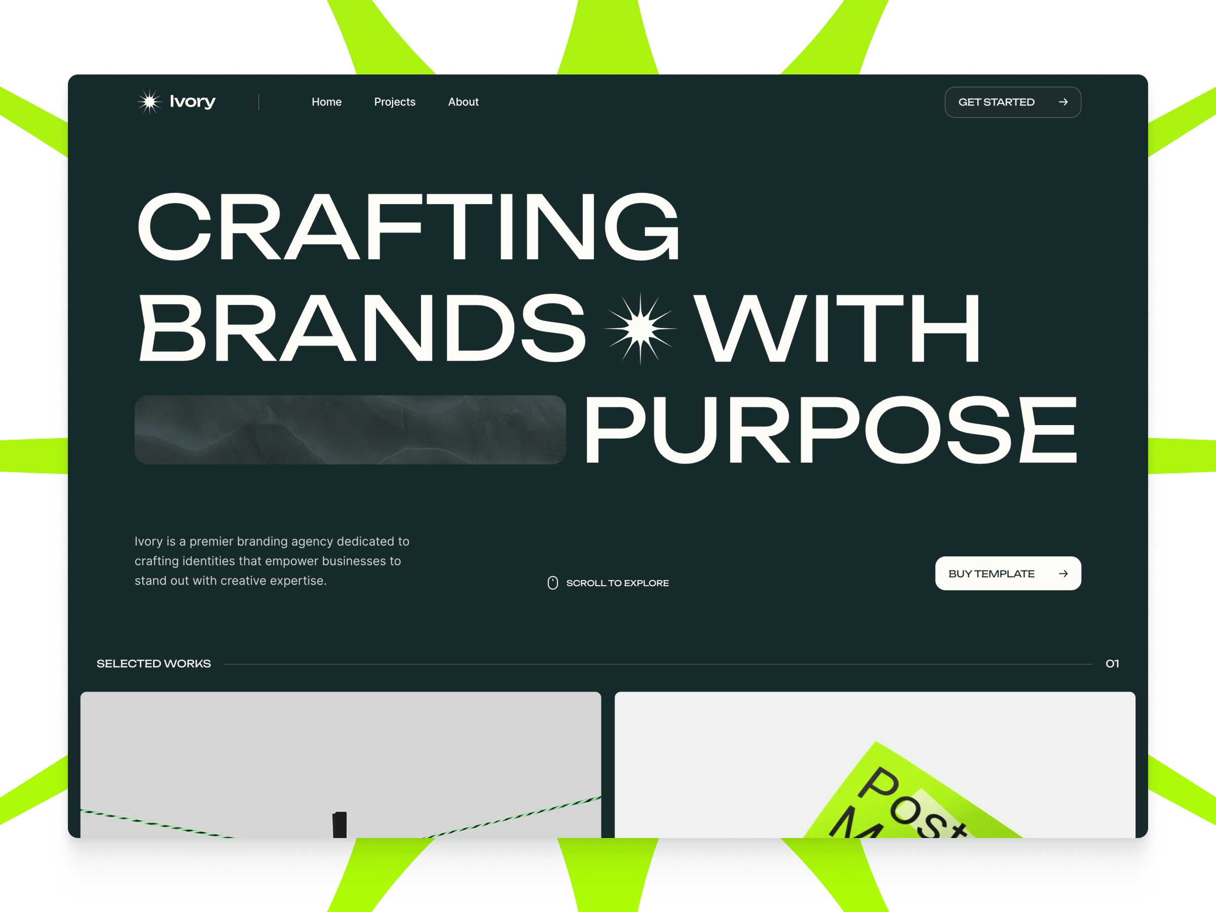 Screenshot of Ivory website