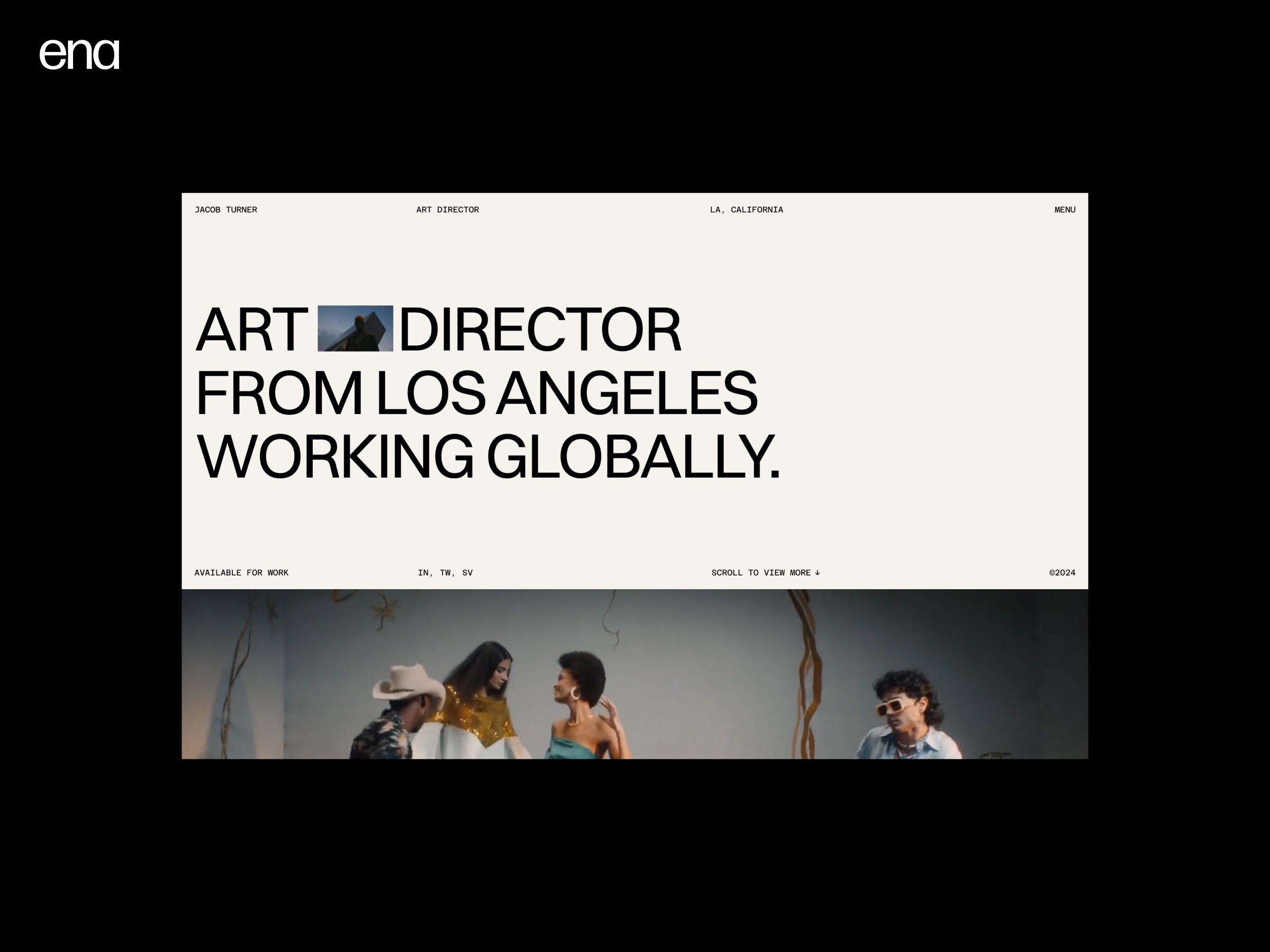 Screenshot of Jacob turner website