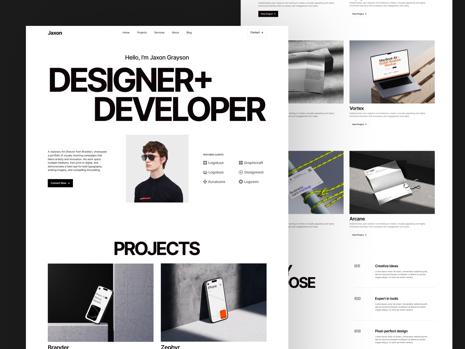 Screenshot of Jaxon website