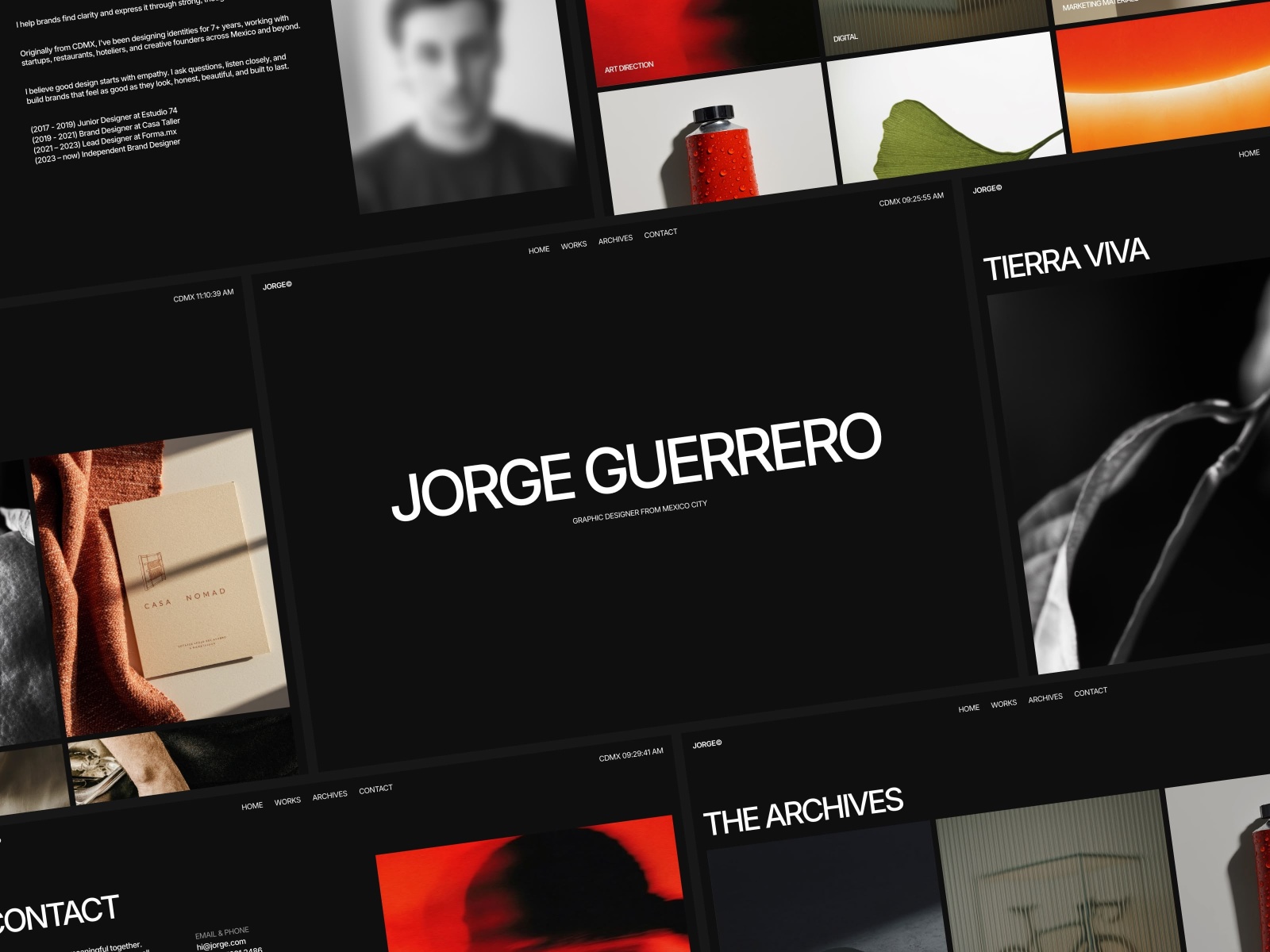 Screenshot of Jorge website