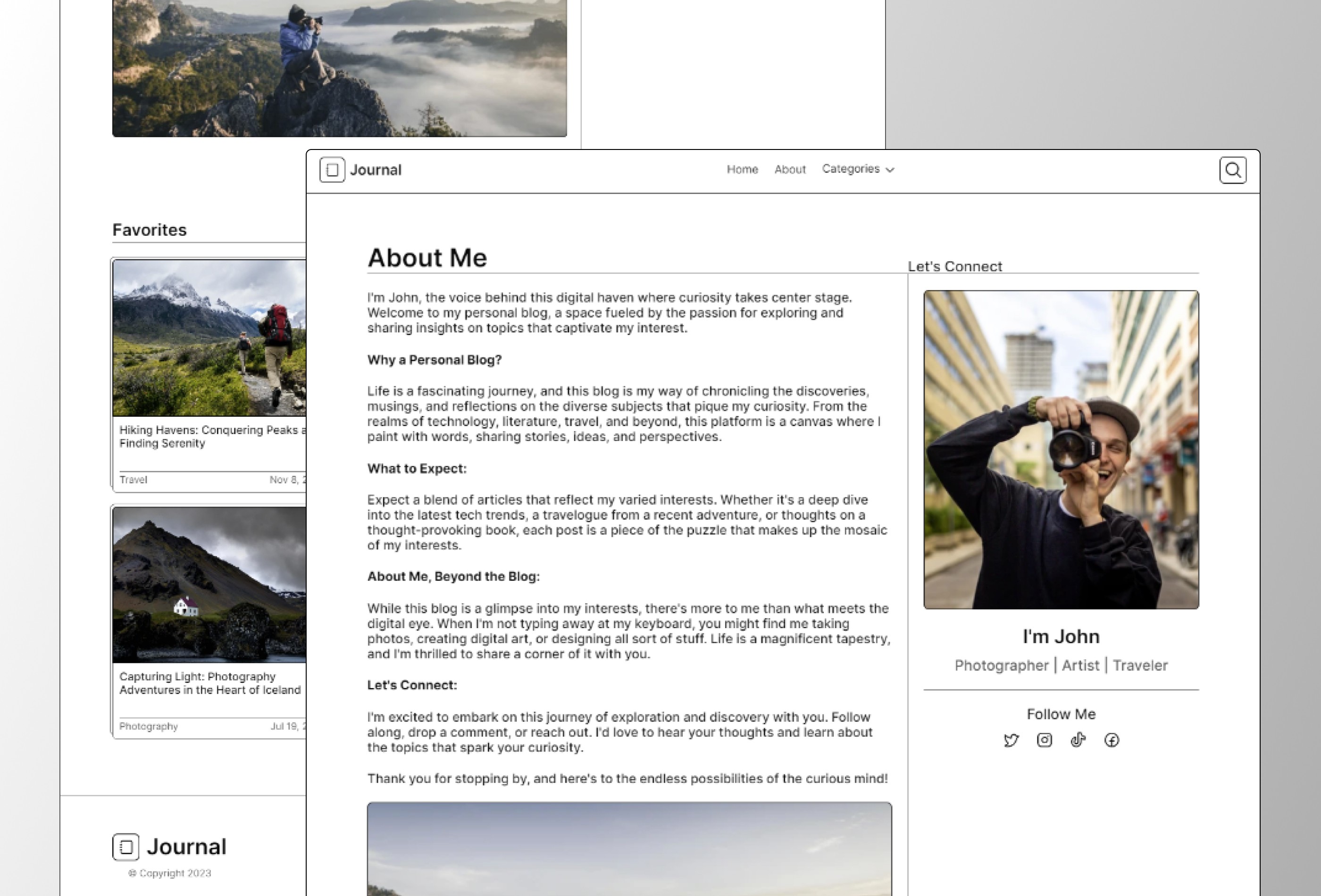 Screenshot 3 of Journal personal blog template