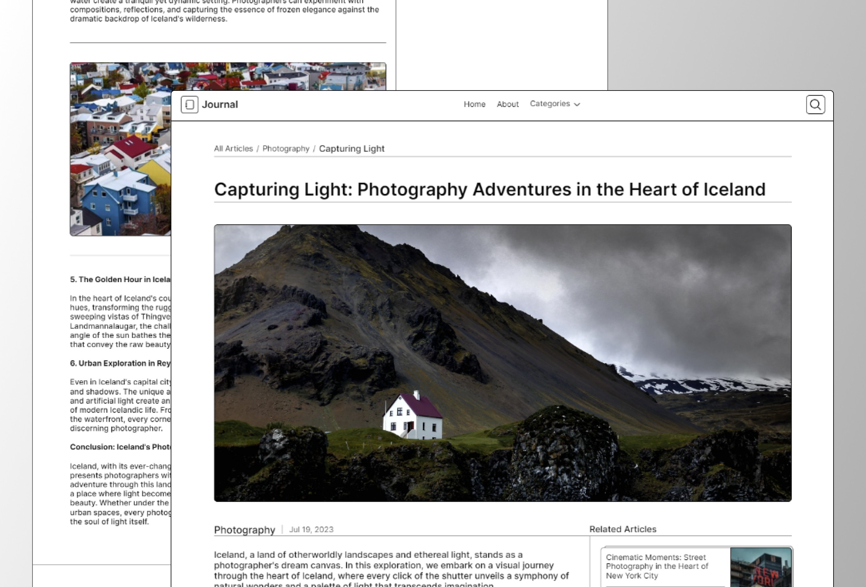 Screenshot 4 of Journal personal blog template
