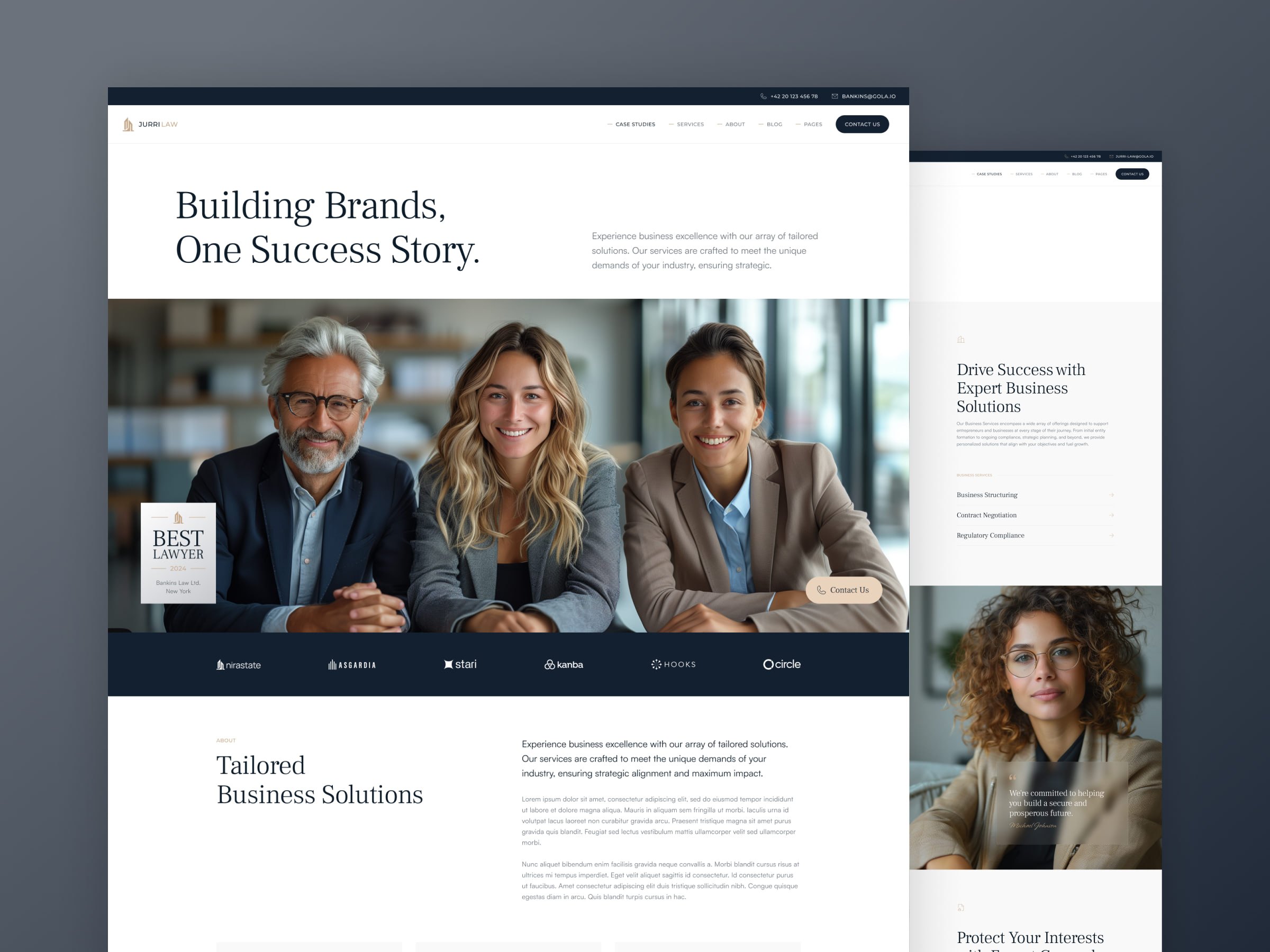 Screenshot of Jurri website
