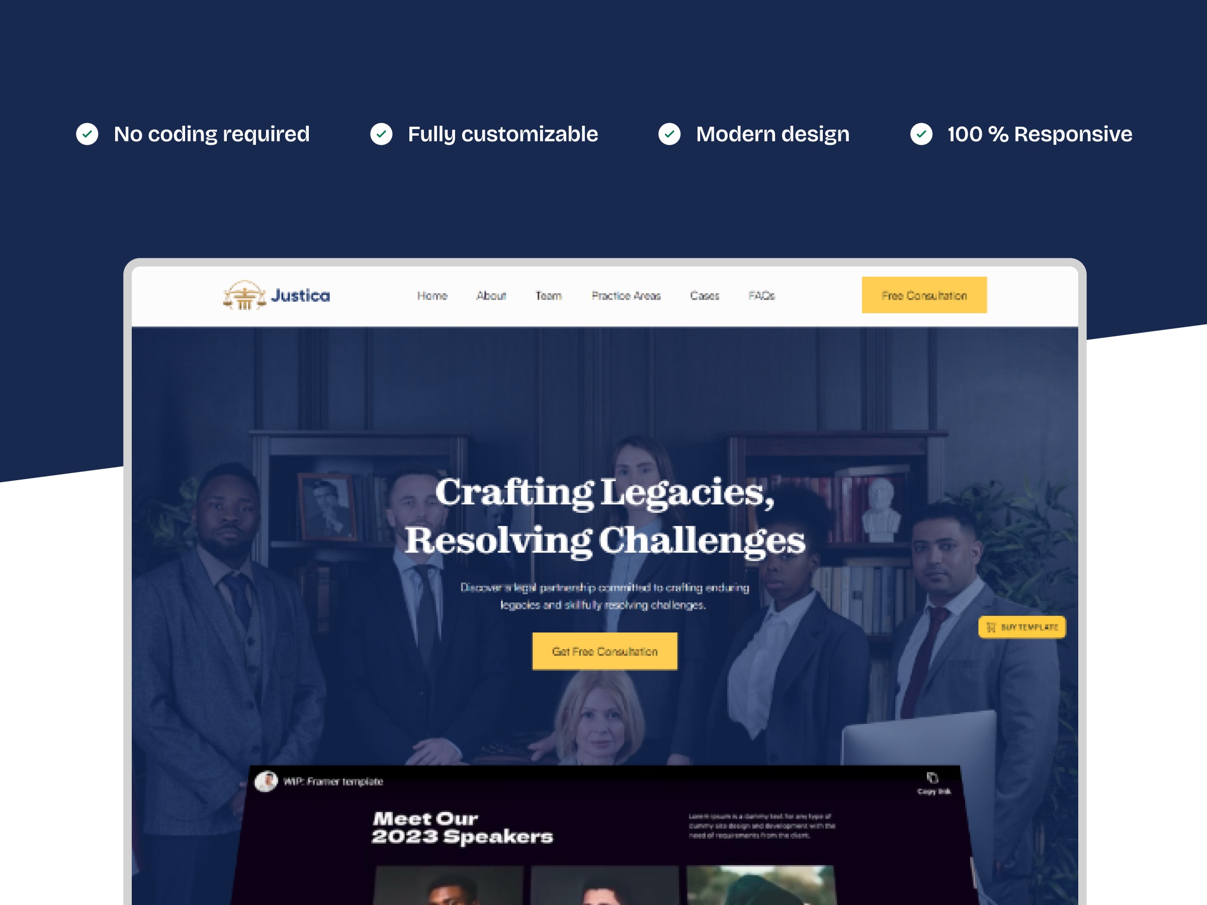 Screenshot 2 of Justica law firm template