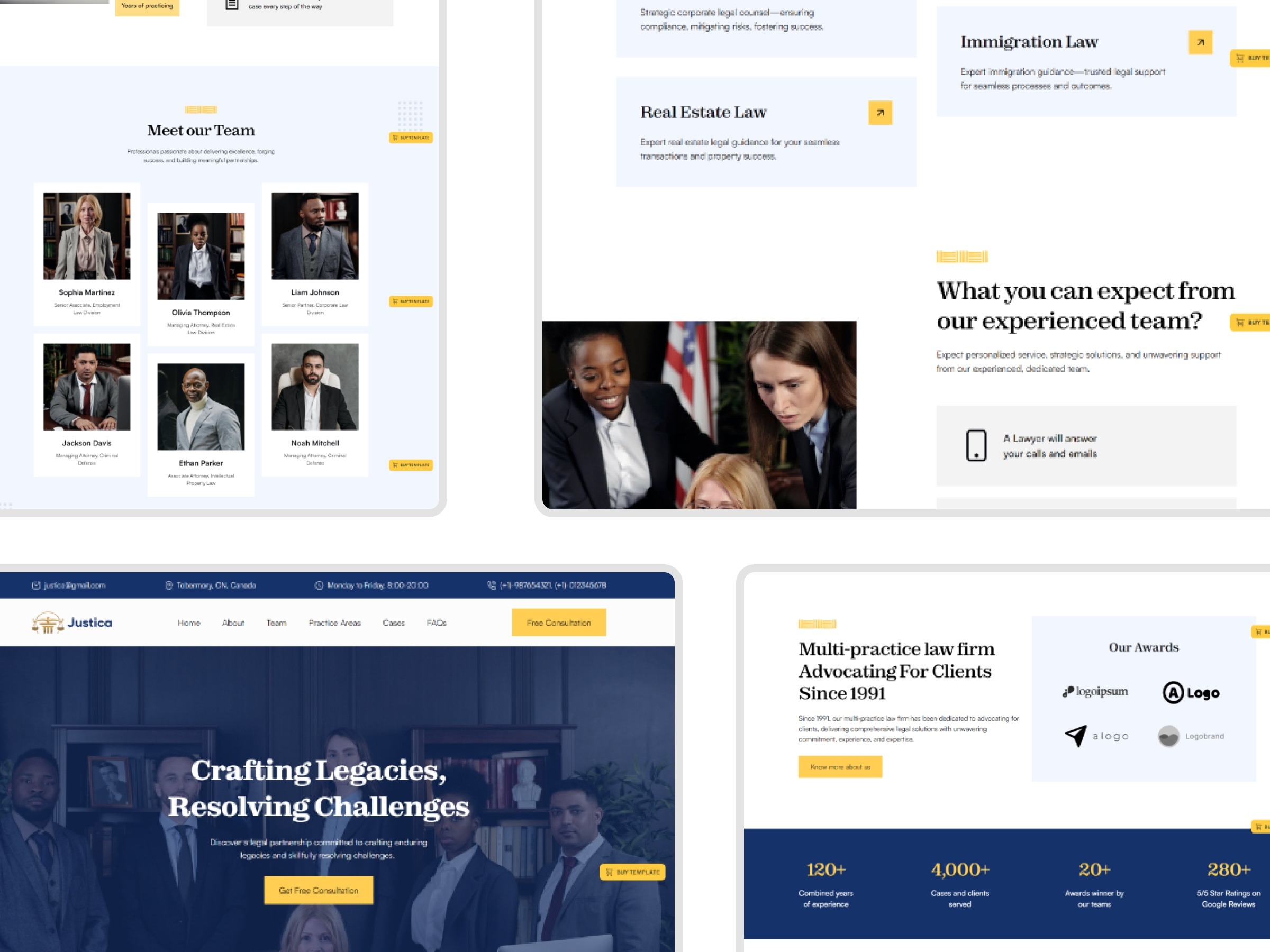 Screenshot 3 of Justica law firm template