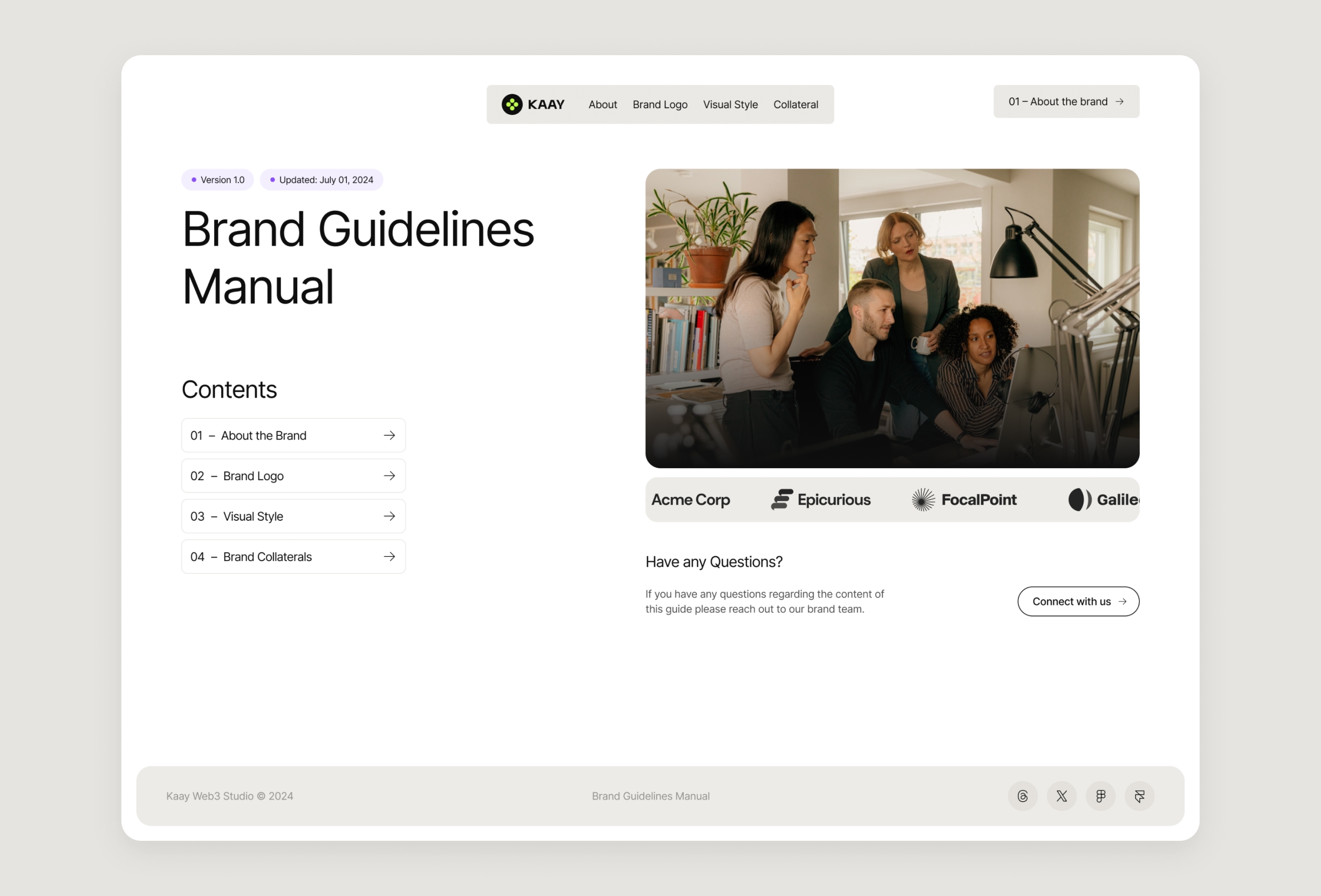 Screenshot 2 of Kaay brand guidelines template
