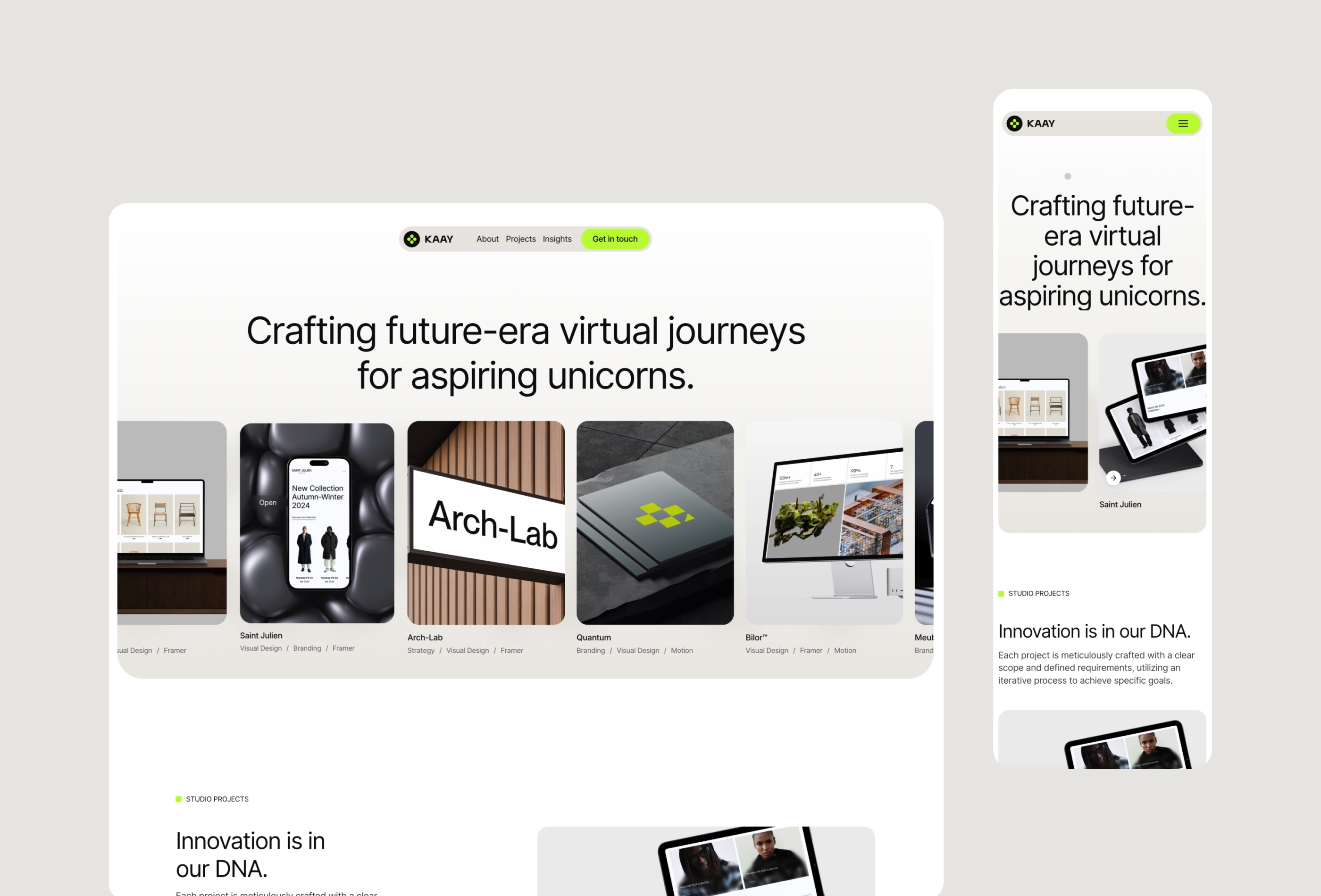 Screenshot 2 of Kaay v20 agency portfolio template