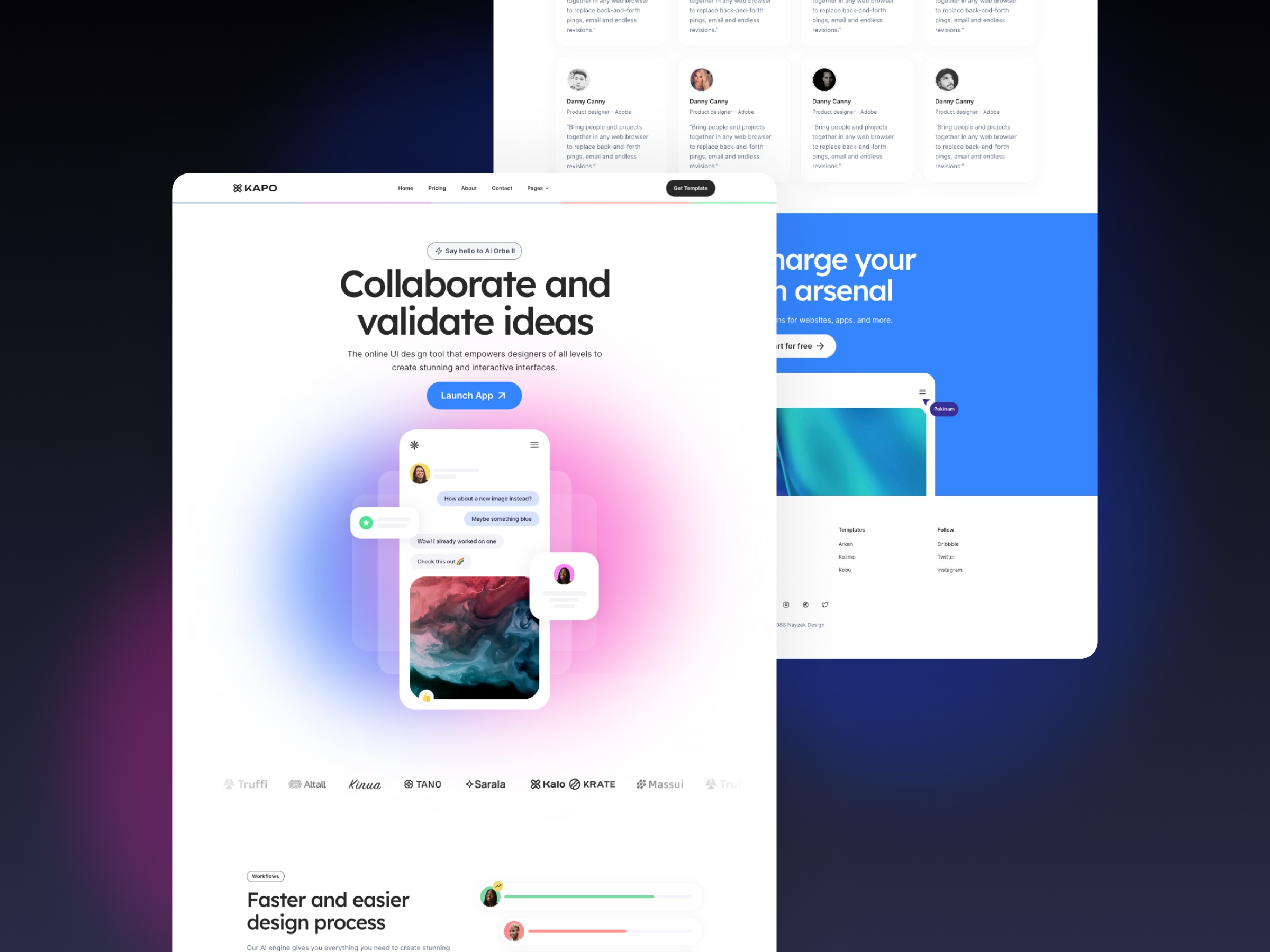 Screenshot of Kapo website