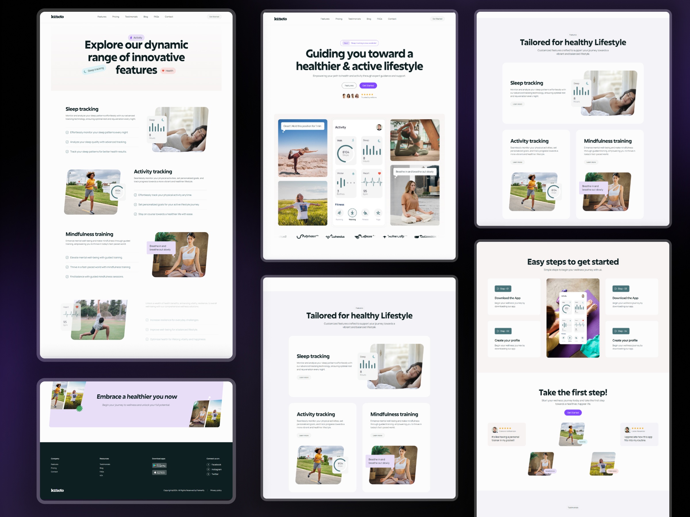 Screenshot 3 of Kineto saas startup website template
