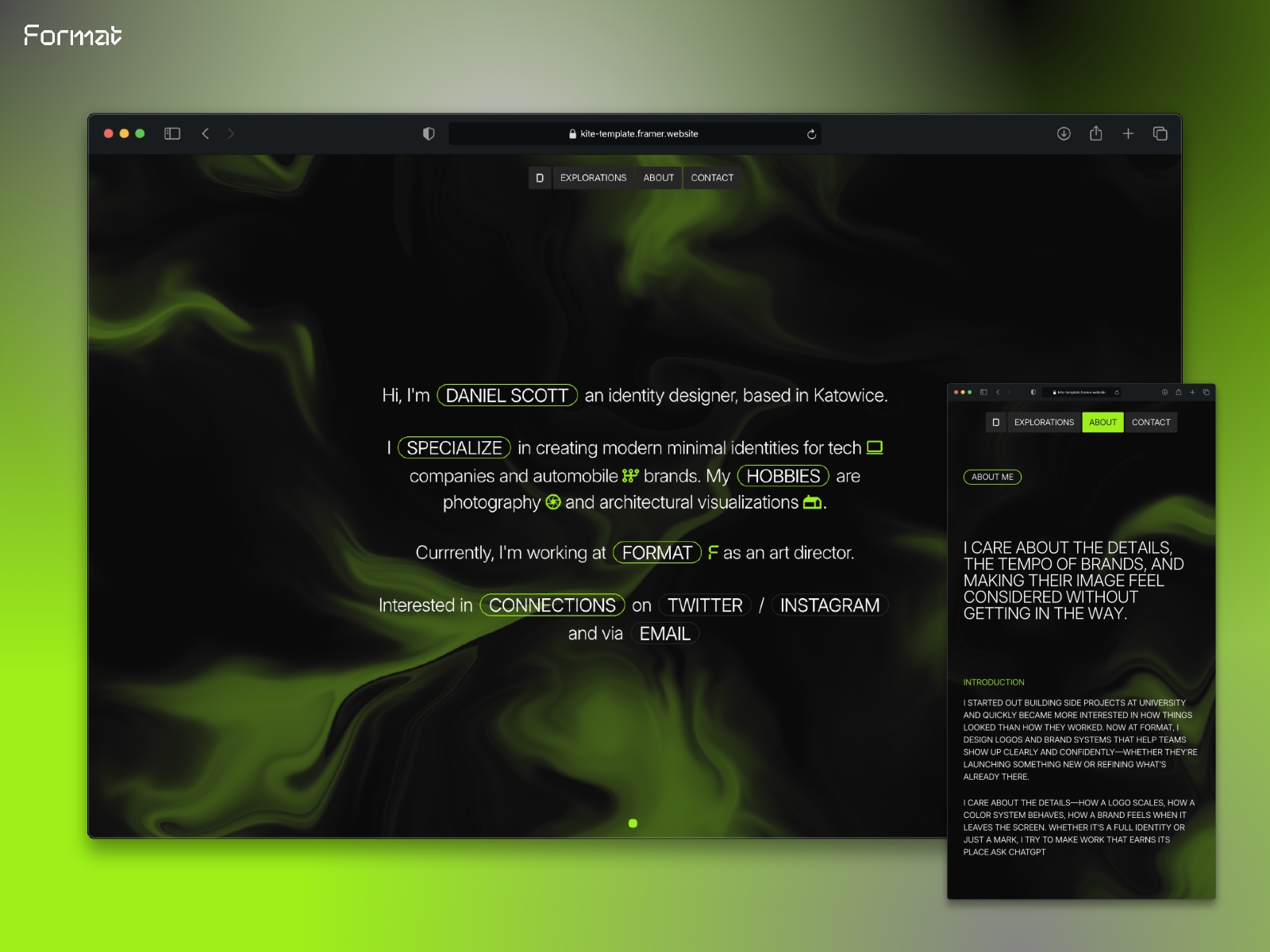 Screenshot of Kite website