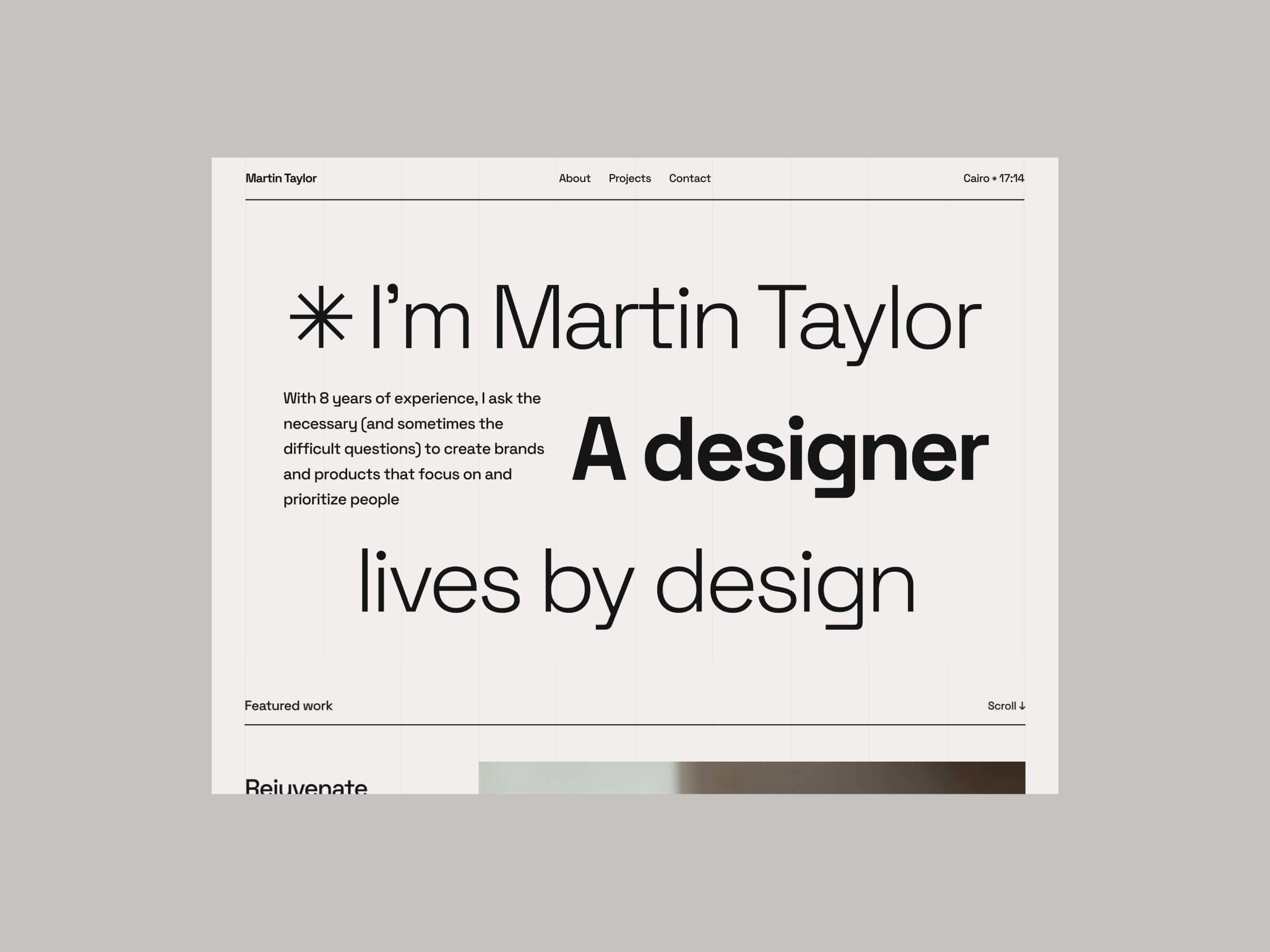 Screenshot 2 of Klear portfolio template