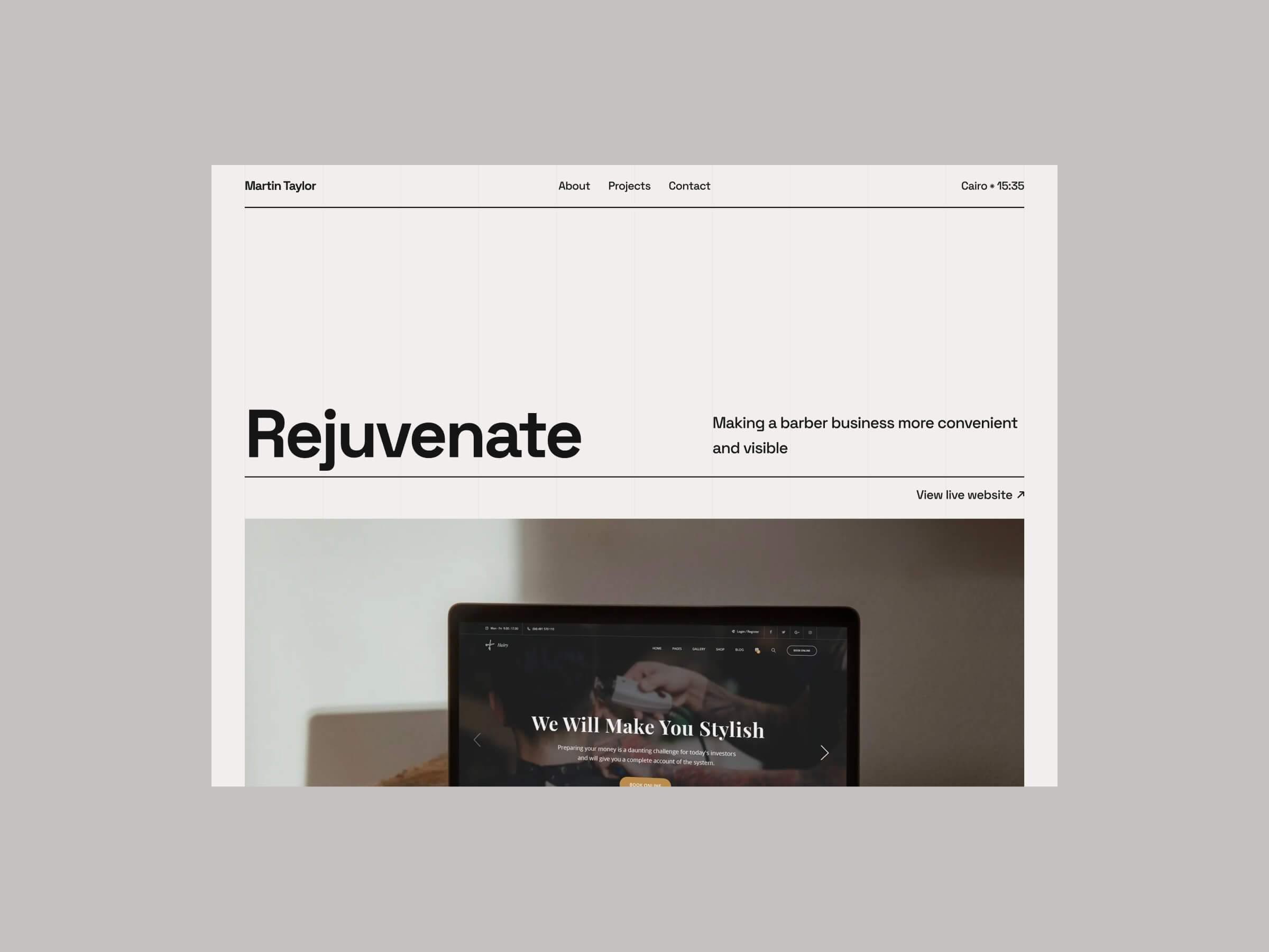 Screenshot 3 of Klear portfolio template