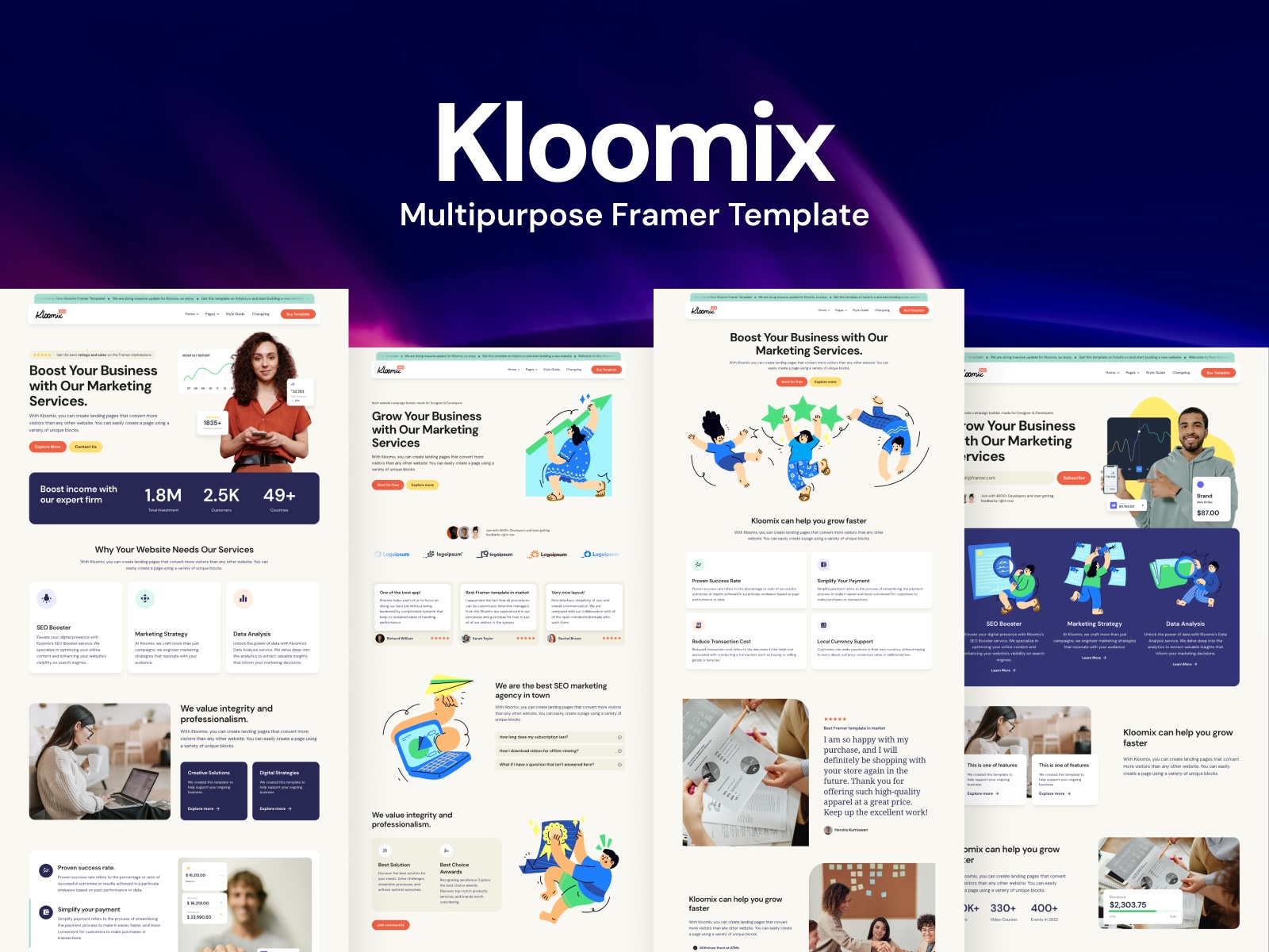 Screenshot of Kloomix website