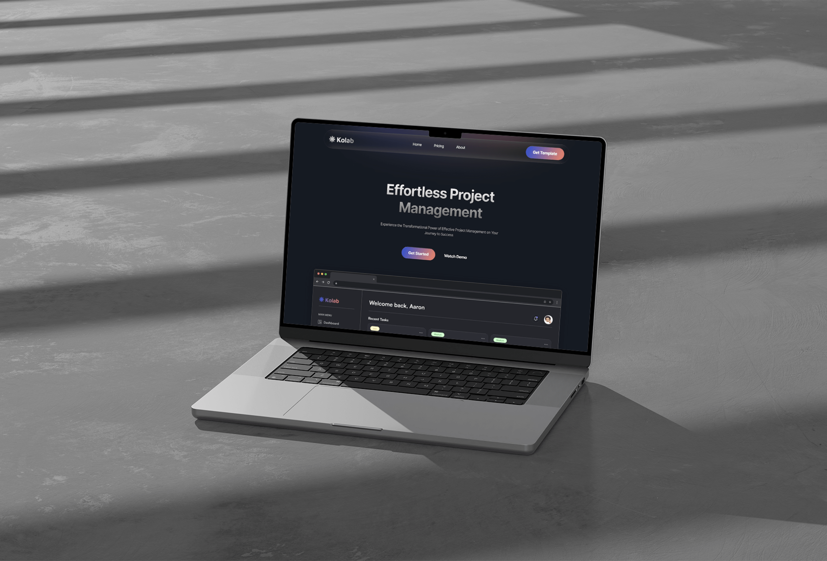 Screenshot 4 of Kolab project management website template