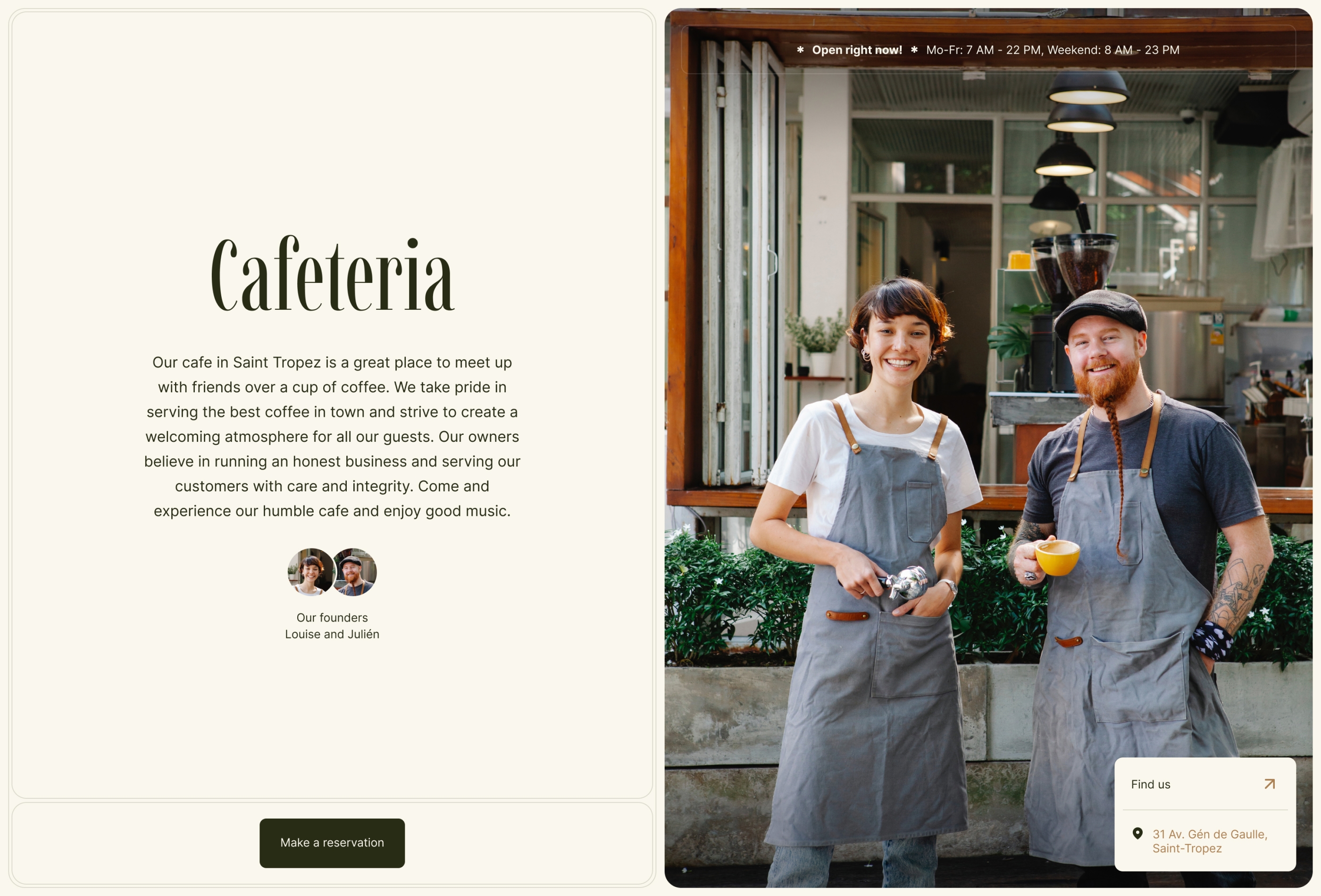 Screenshot 4 of La paloma cafe bar or restaurant framer template