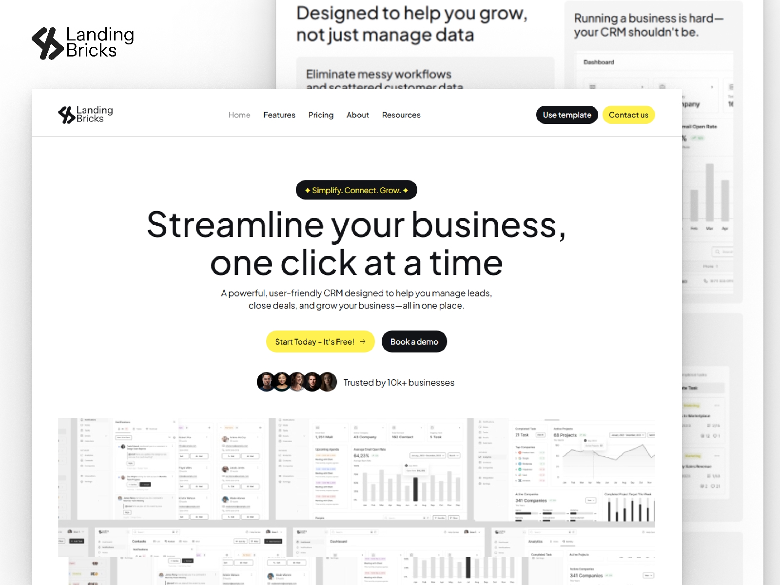 Screenshot of Land bricks website