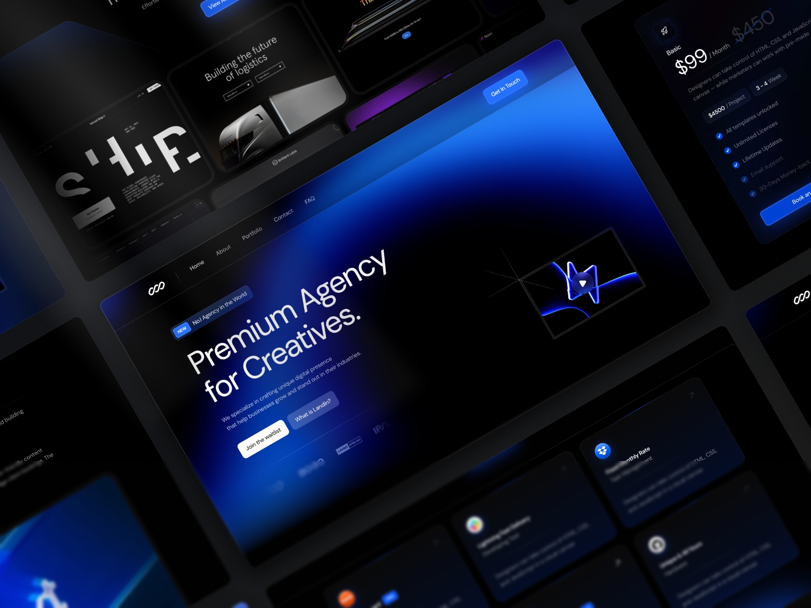Screenshot of Landin website