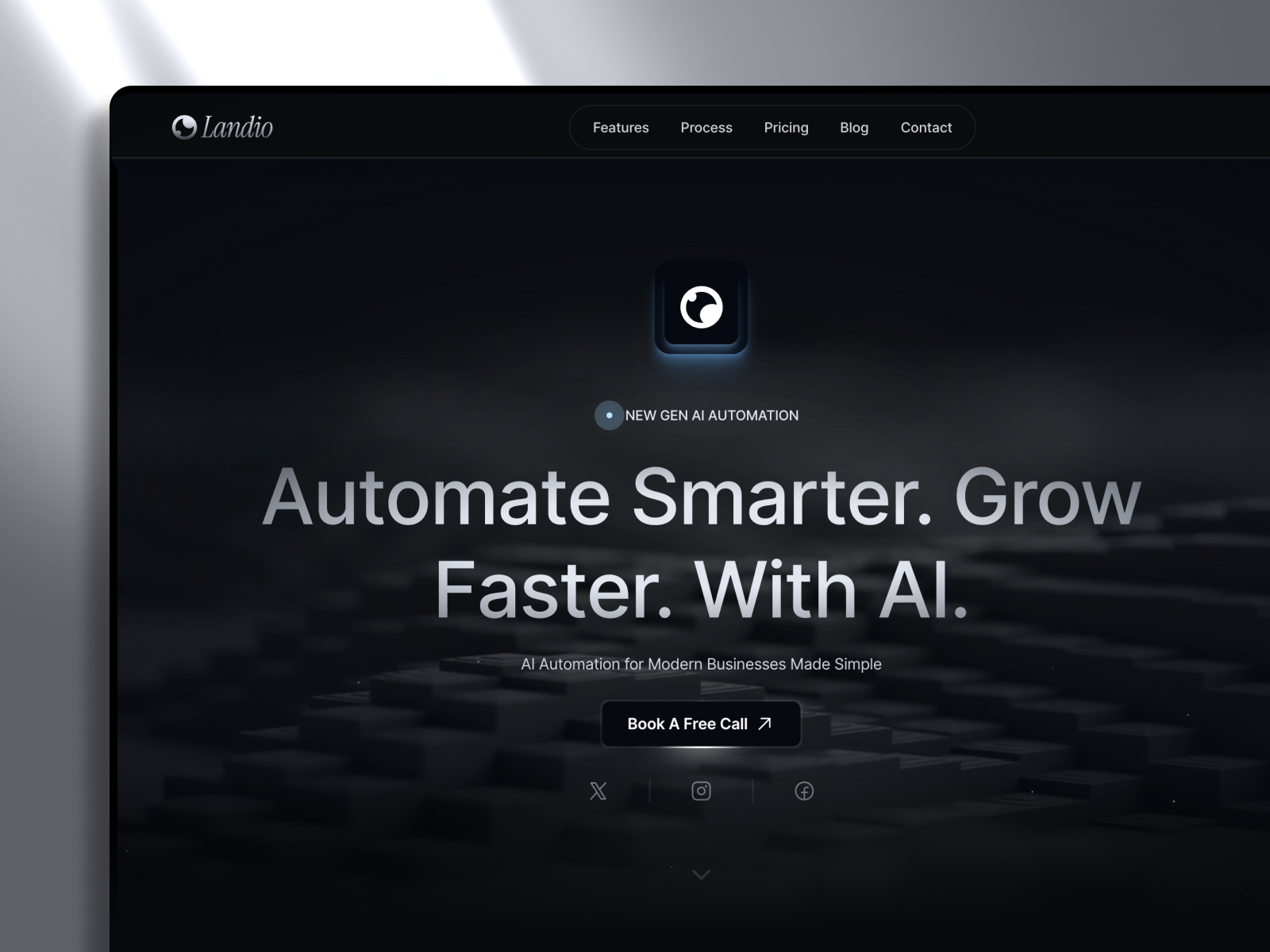 Screenshot of Landio website