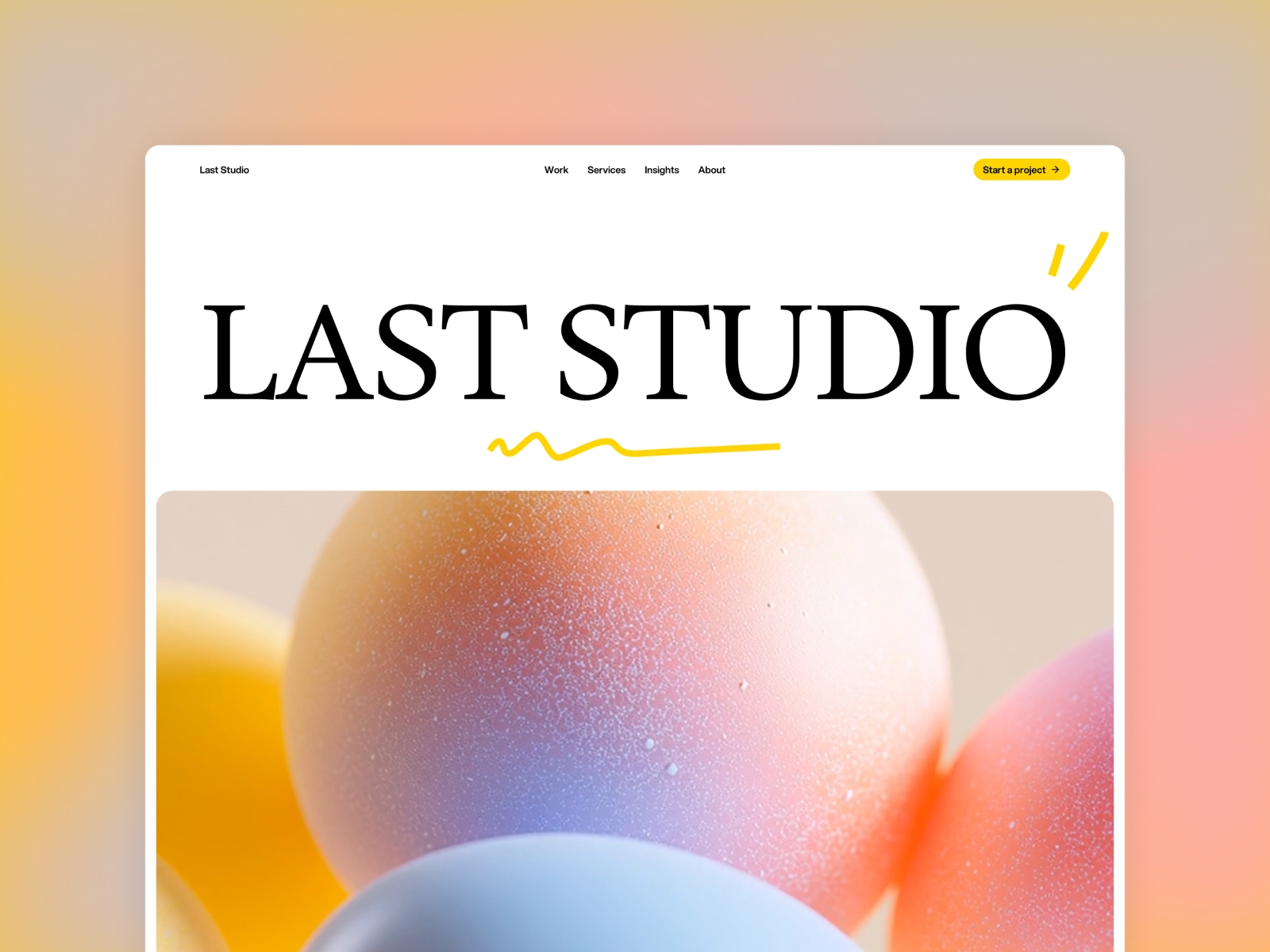 Screenshot of Last studio website