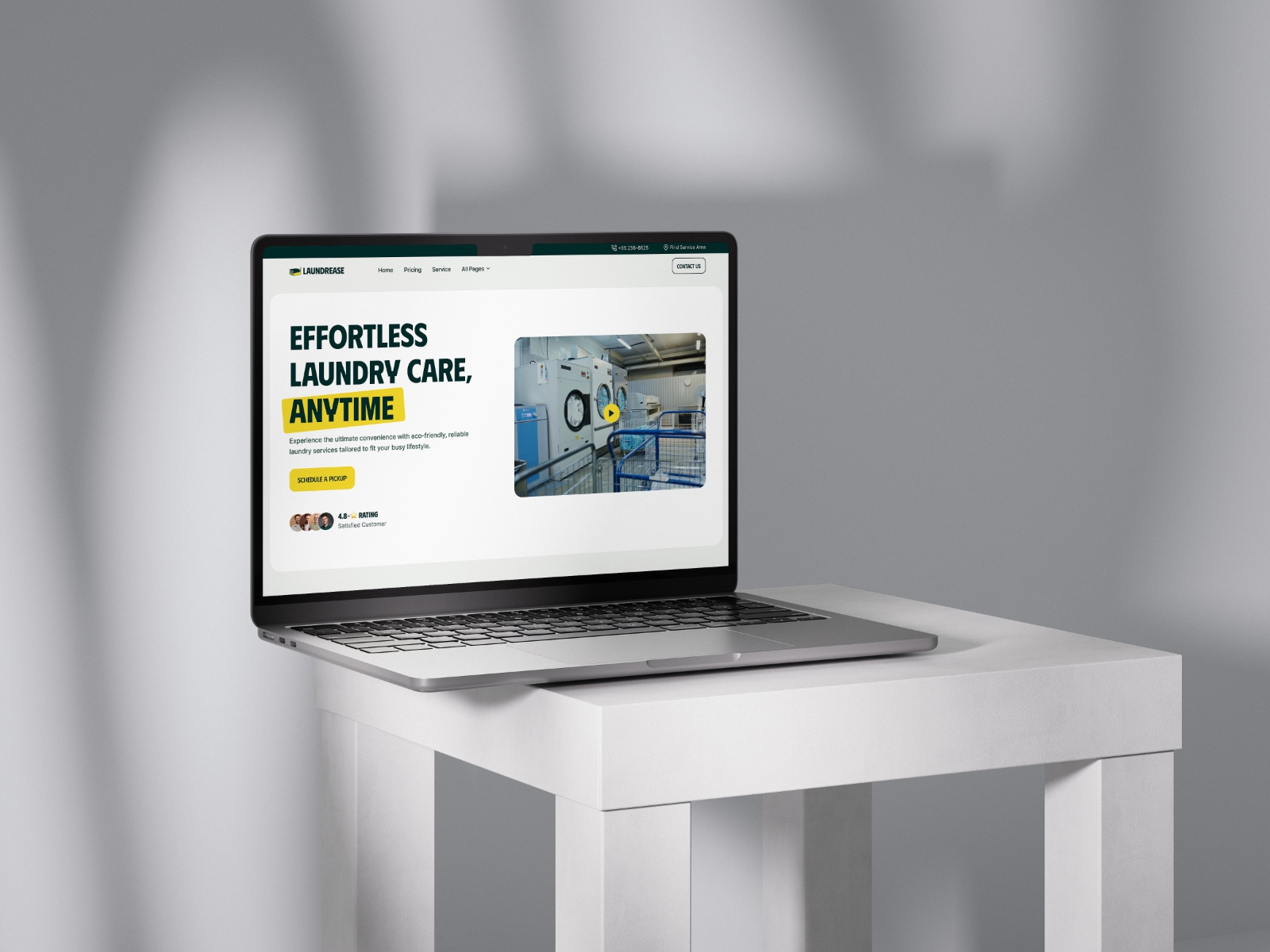 Screenshot of Laundrease website