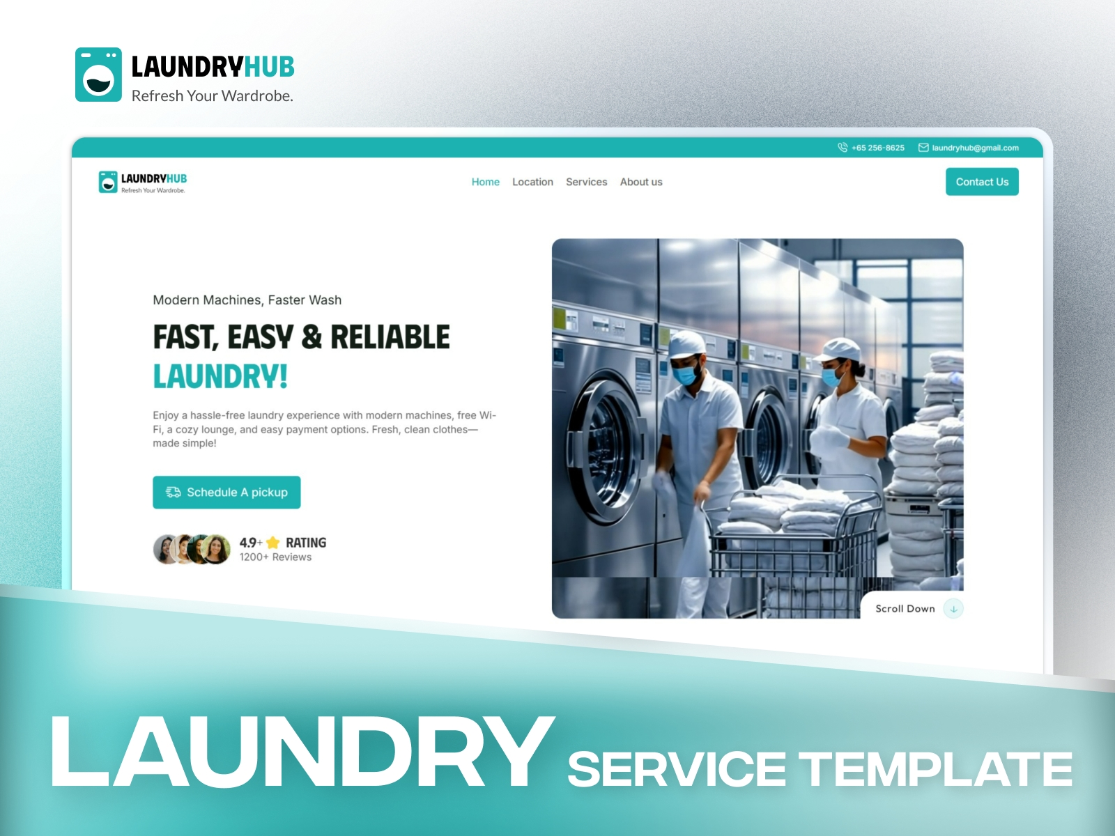 Screenshot of Laundryhub website