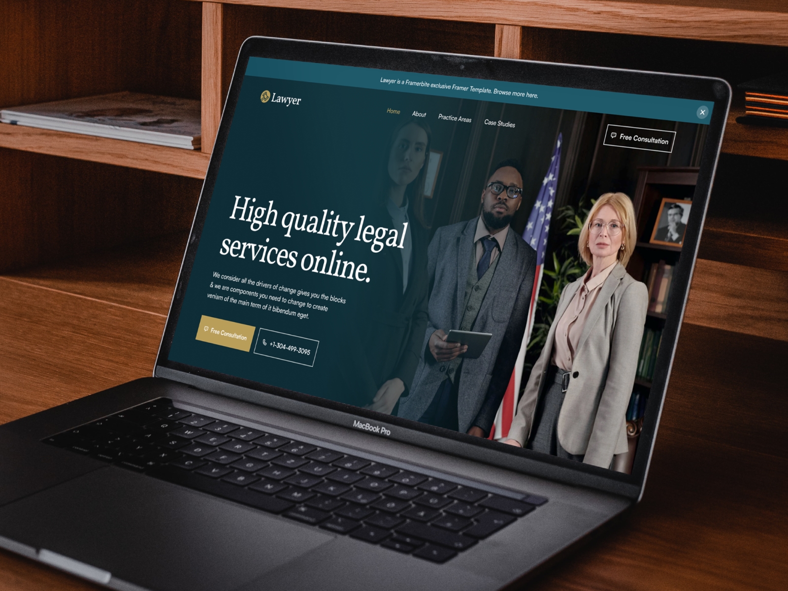 Screenshot of Lawyer website