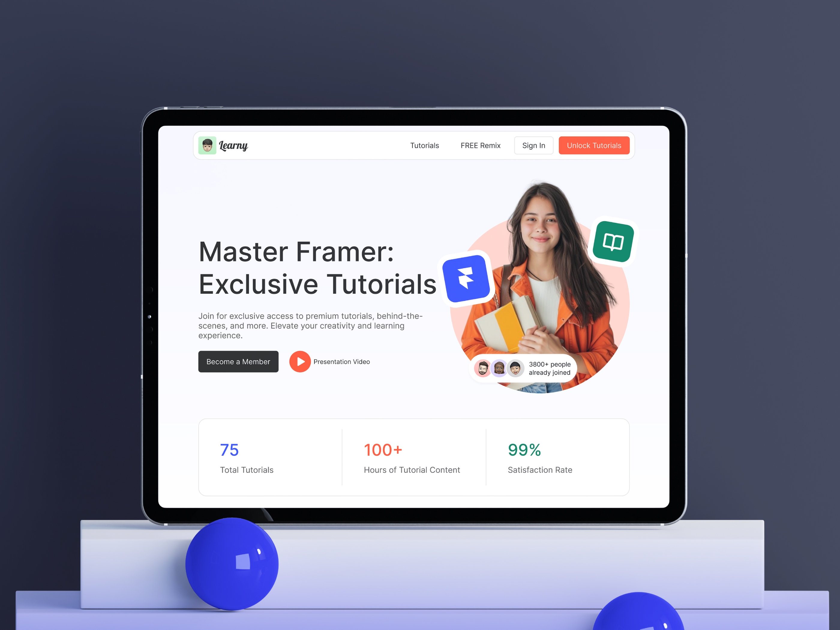 Screenshot of Learny website