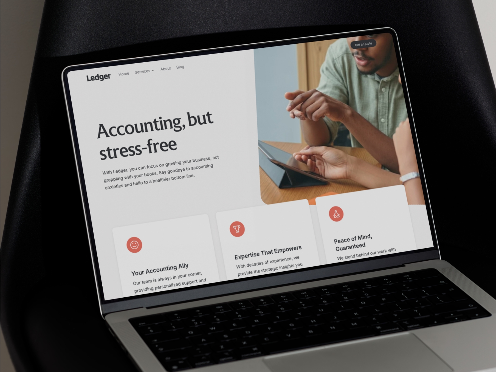 Screenshot of Ledger website