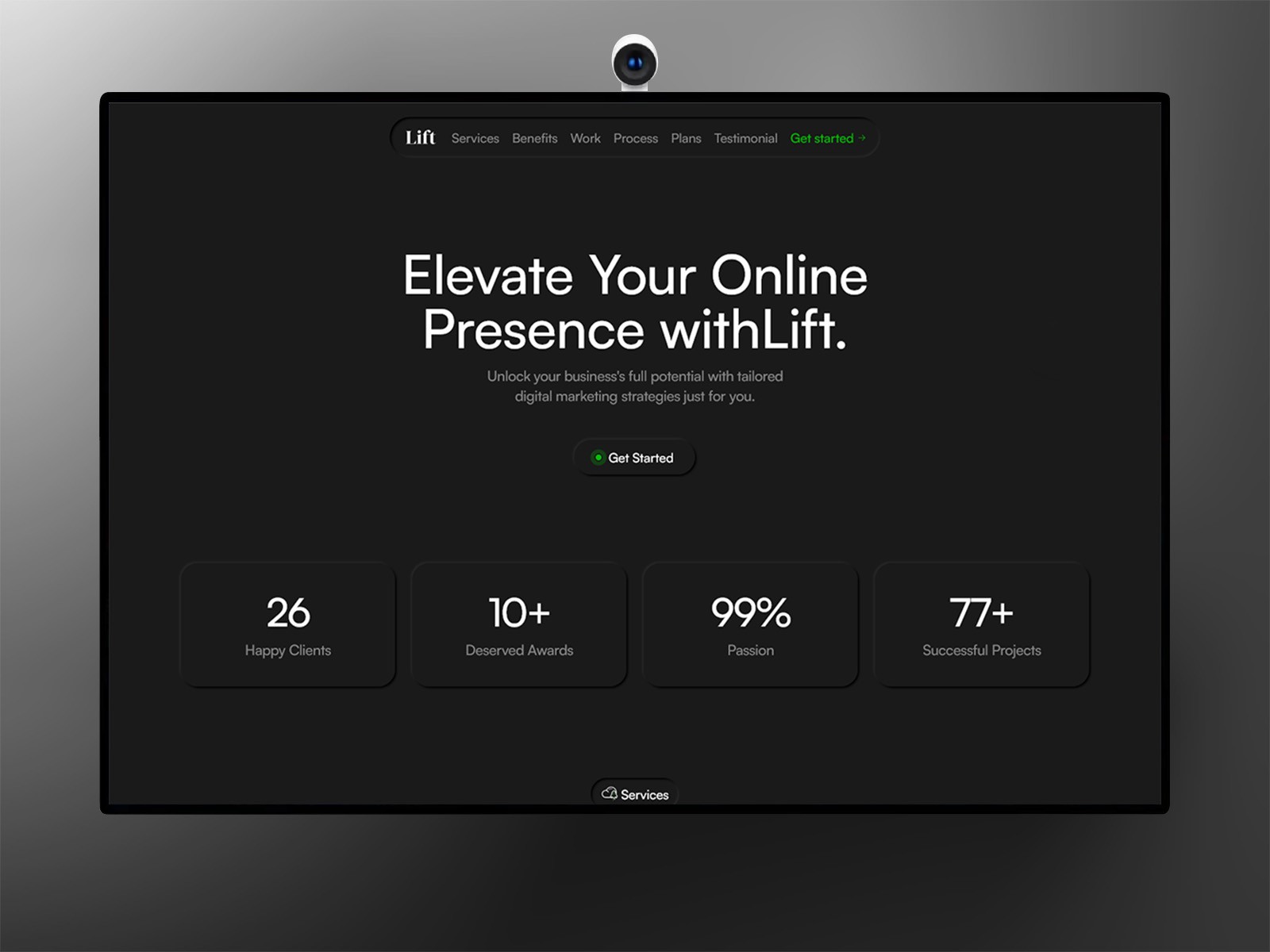 Screenshot of Lift website