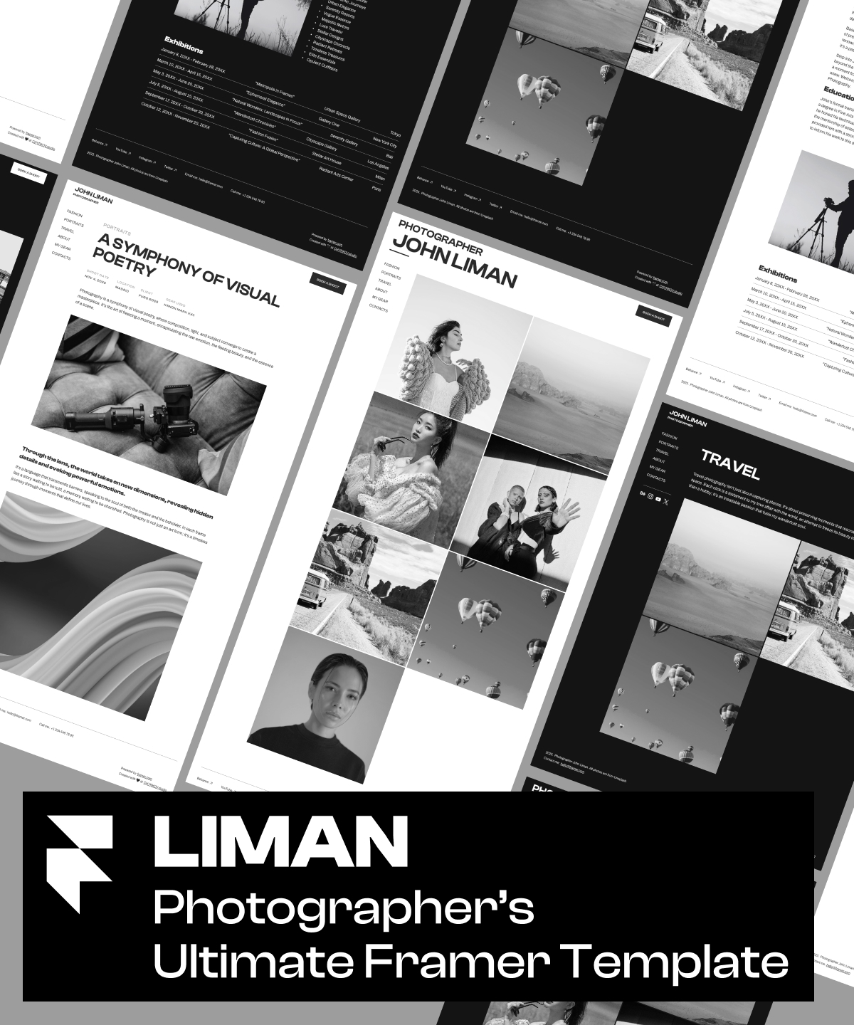 Screenshot of Liman professional template for photographers website