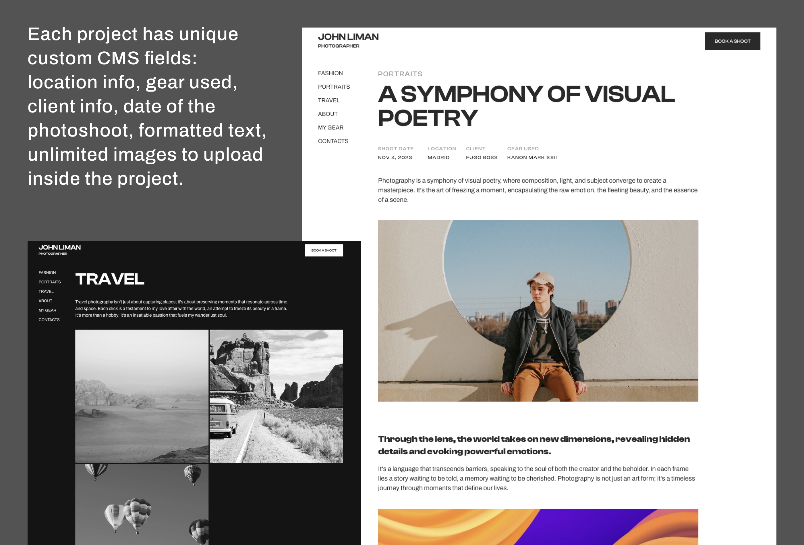 Screenshot 3 of Liman professional template for photographers