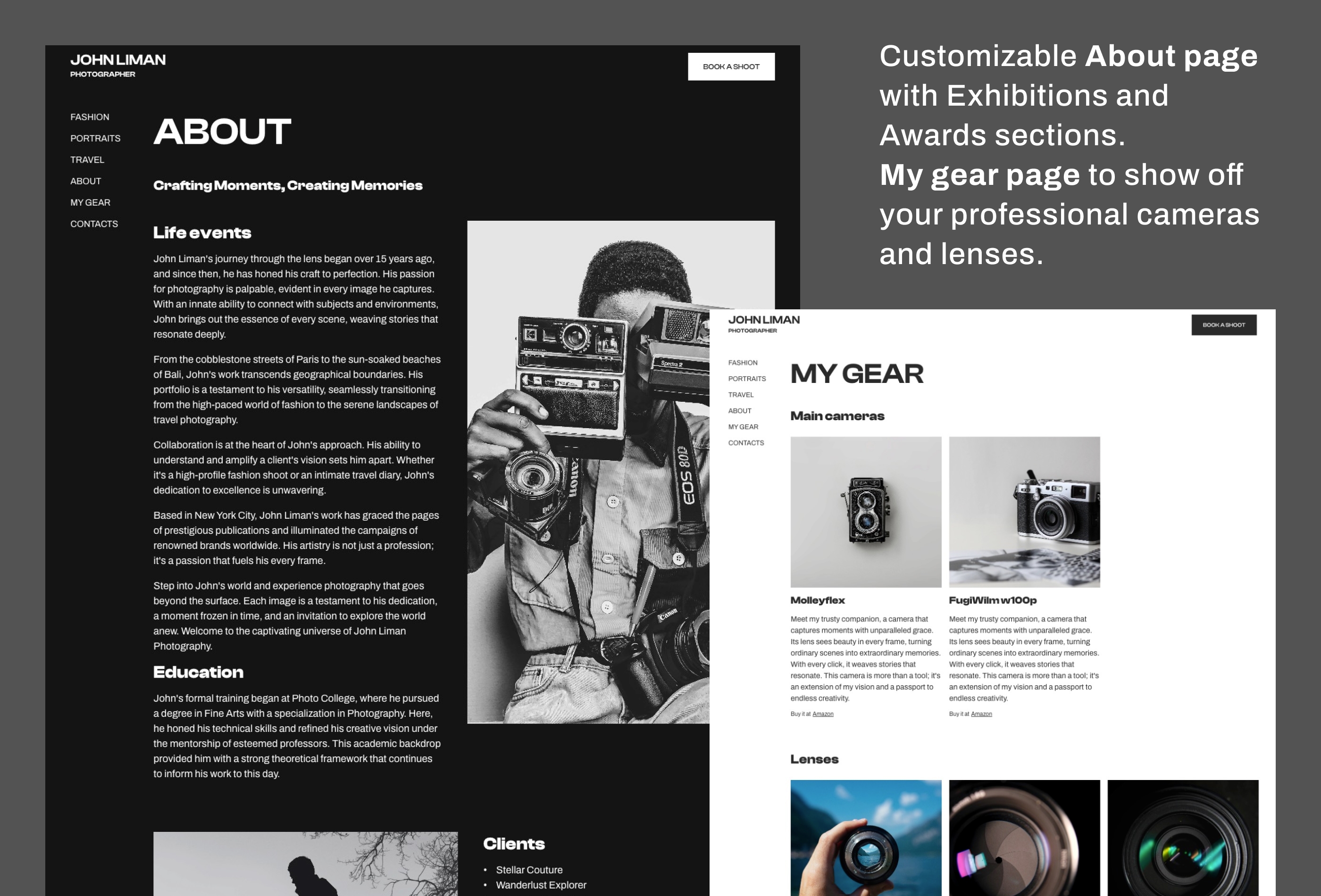 Screenshot 4 of Liman professional template for photographers