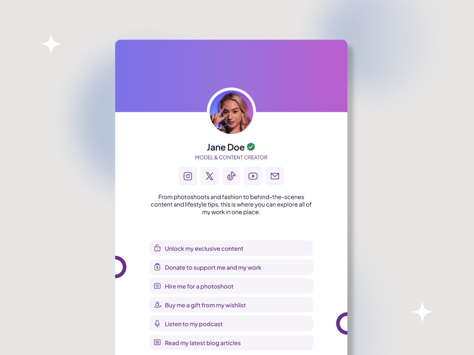 Screenshot of Linkspark website