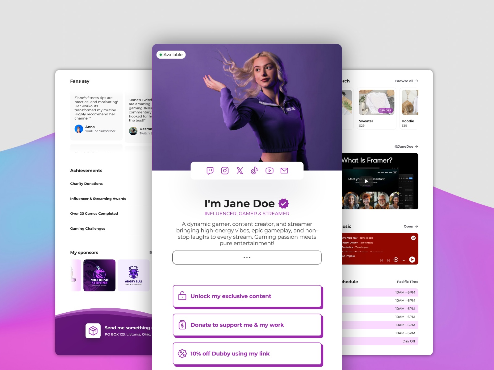 Screenshot of Linksta website