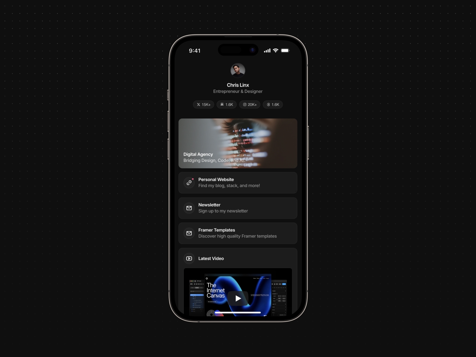 Screenshot of Linx website
