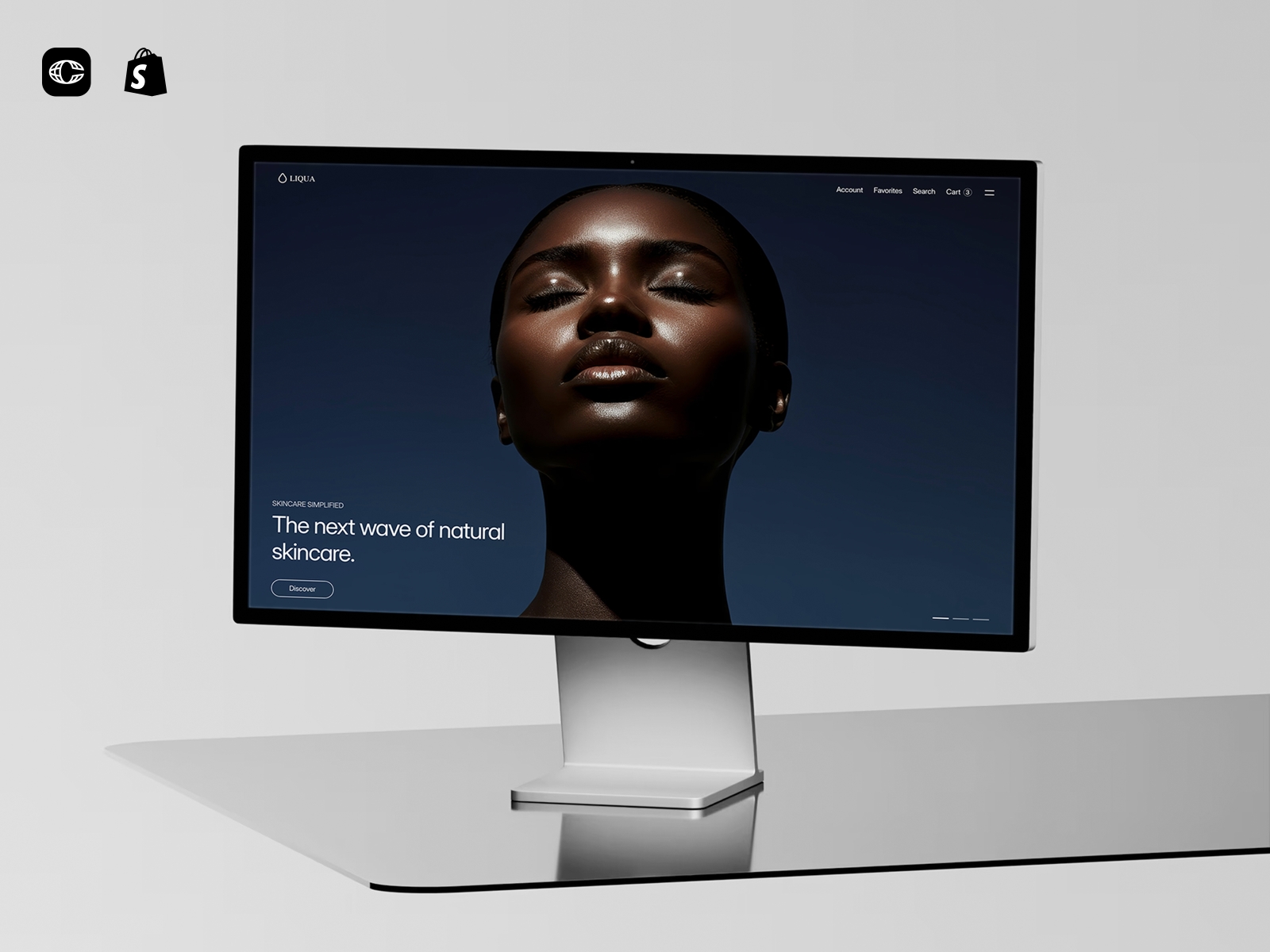 Screenshot of Liqua website